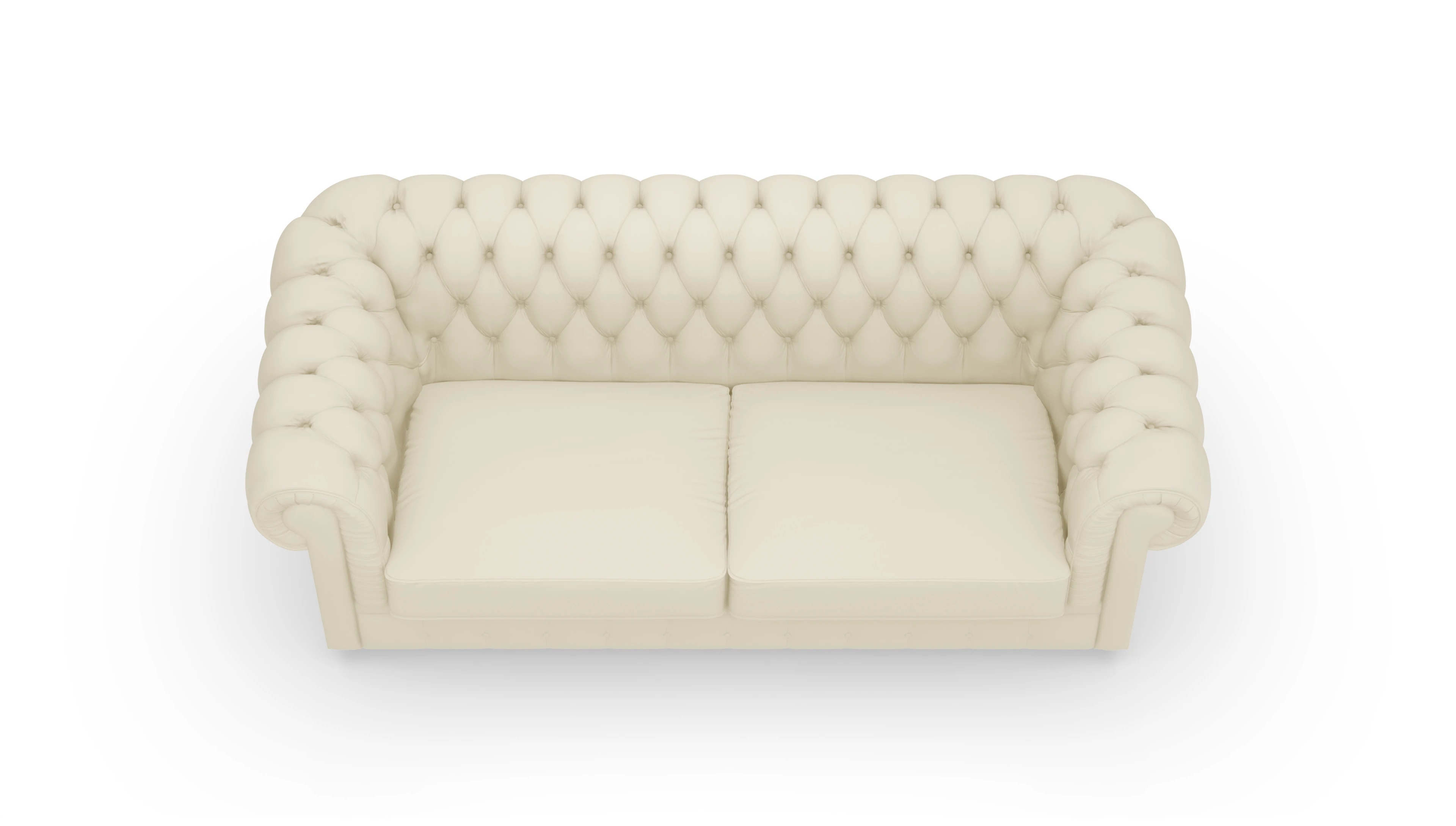 Ansicht des Produktes Chester1 2,5-Sitzer in Leder weiß