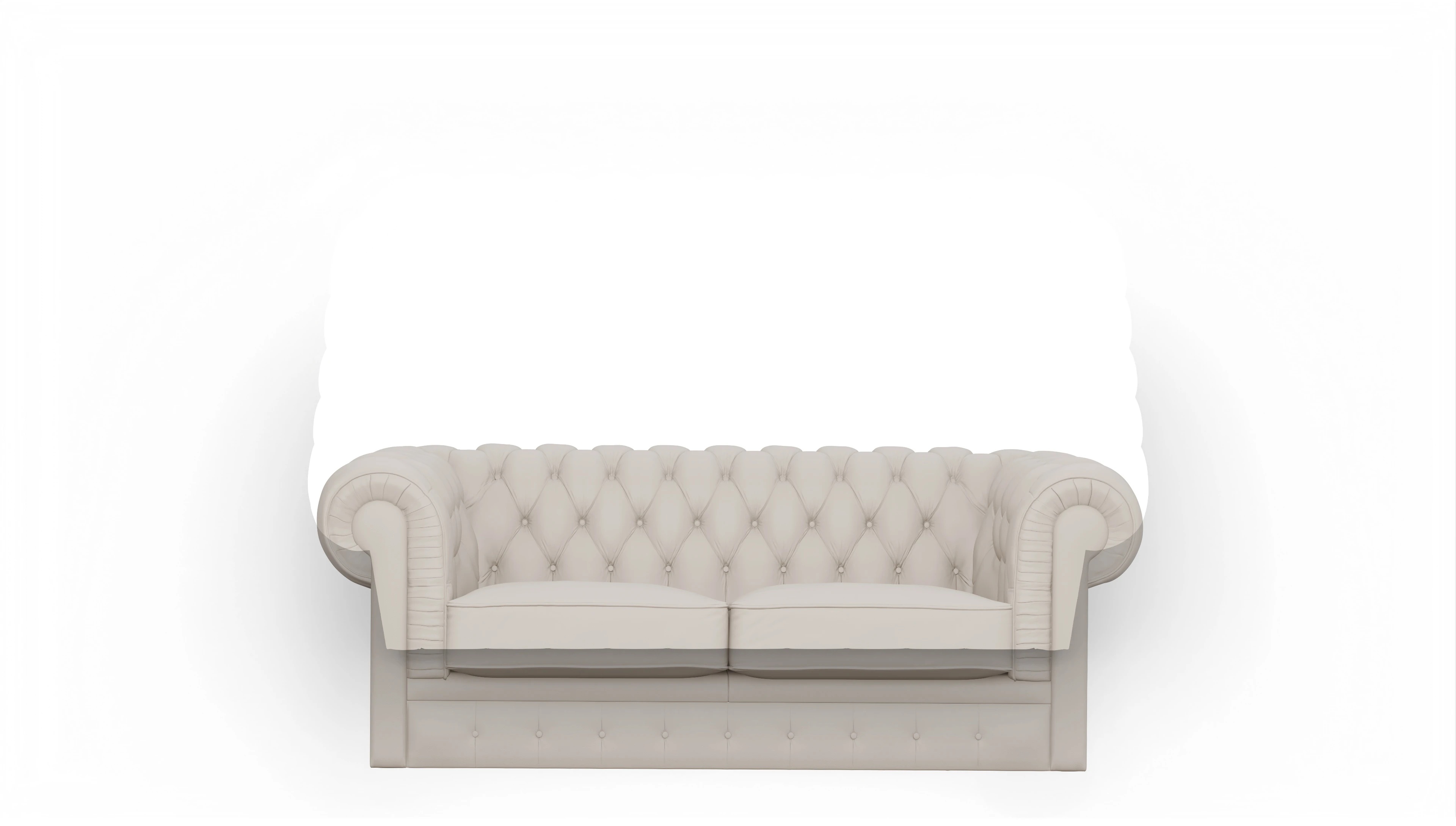 Ansicht des Produktes Chester1 2-Sitzer in Leder weiß