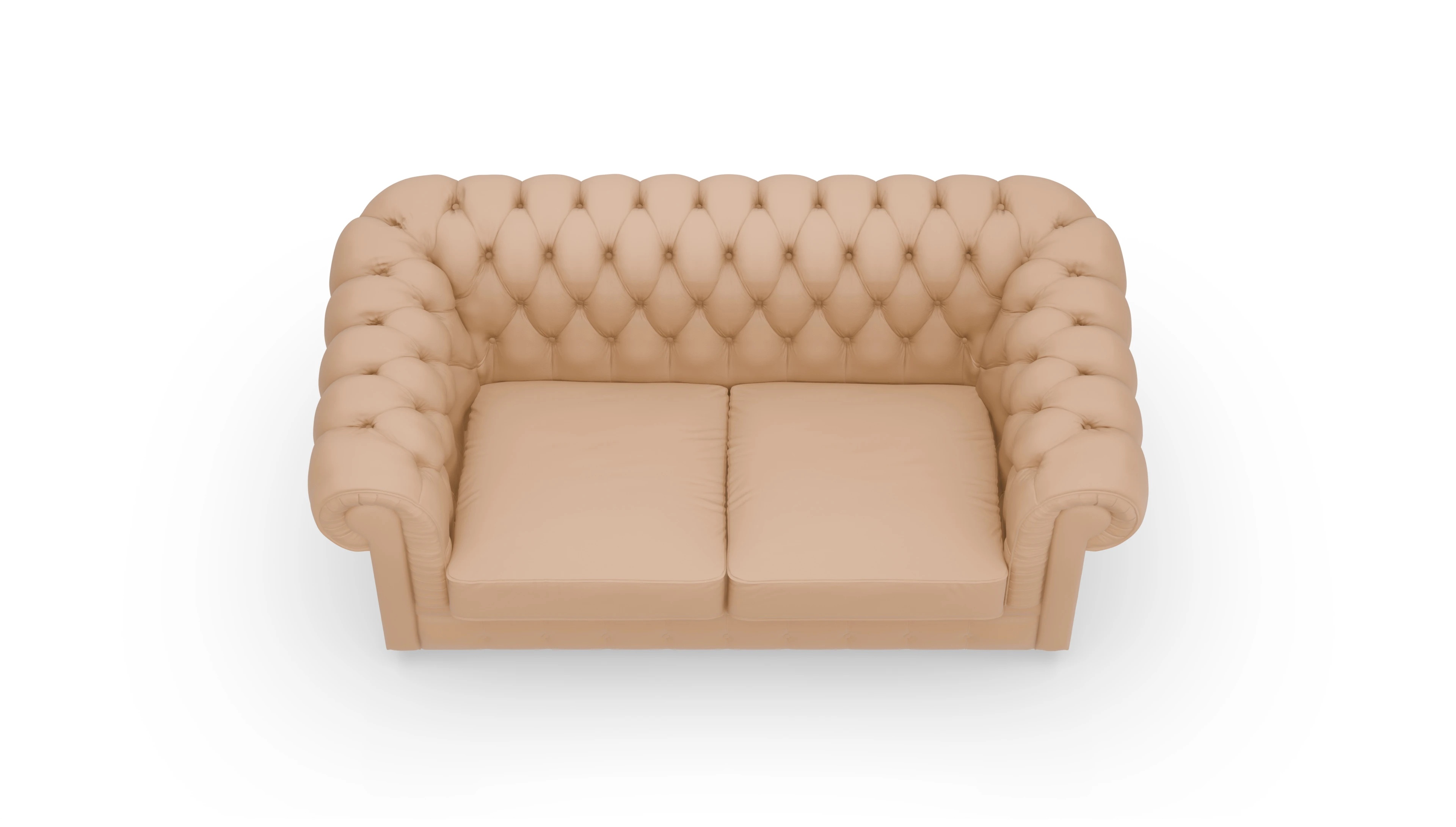 Ansicht des Produktes Chester1 2-Sitzer in Leder beige