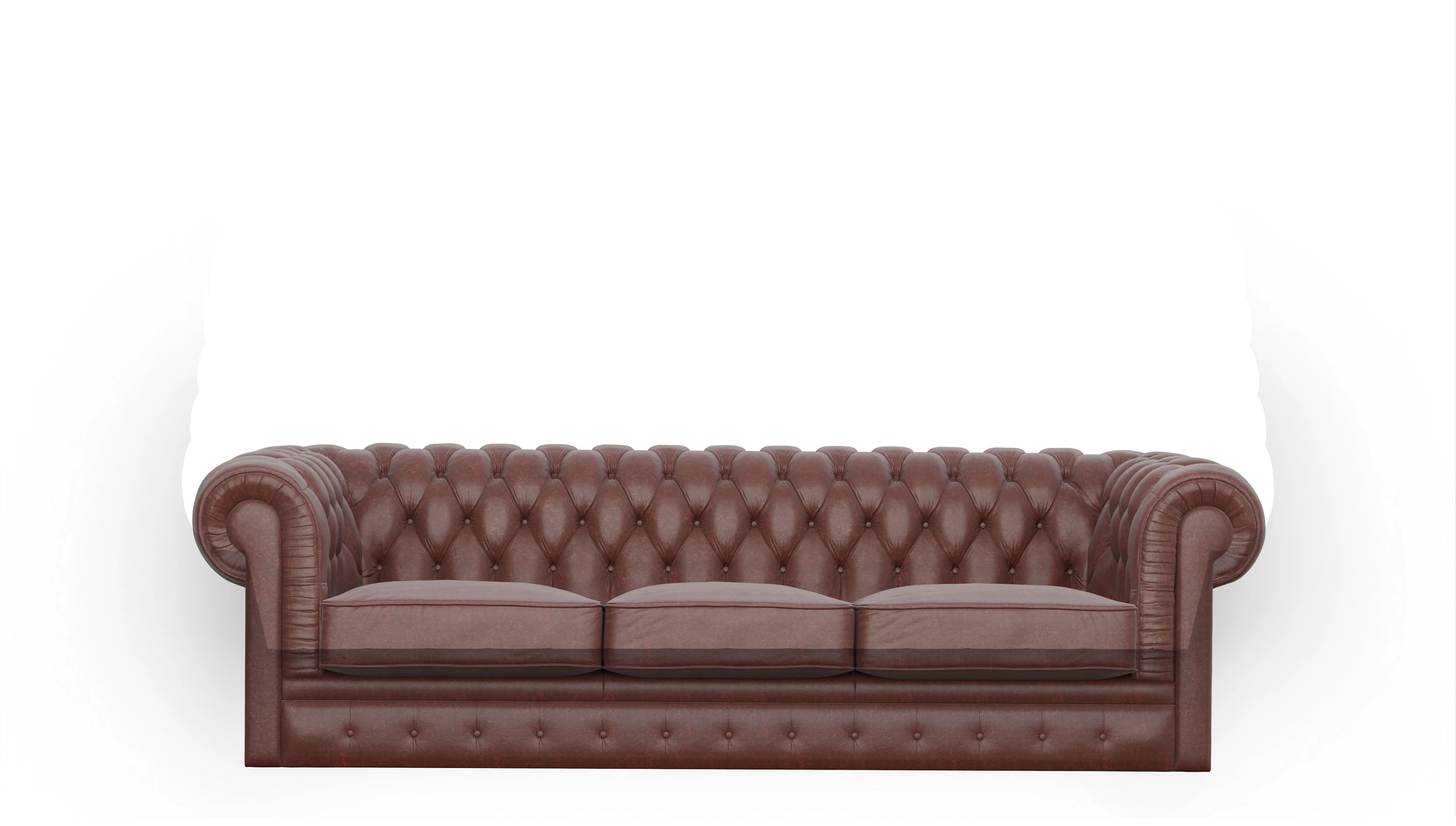 Ansicht des Produktes Chester1 3-Sitzer in Leder rot