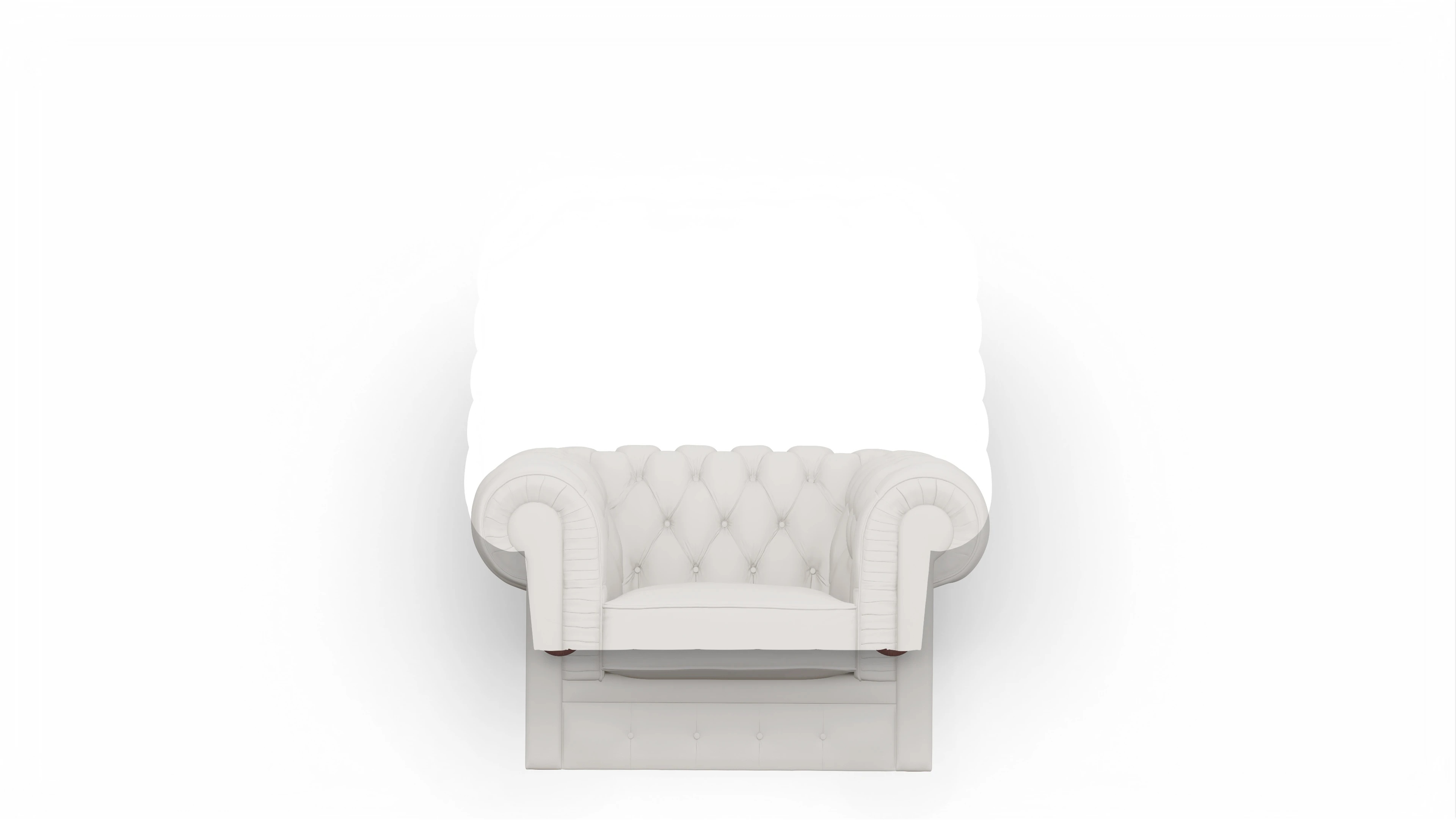 Ansicht des Produktes Chester1 Sessel in Leder weiß