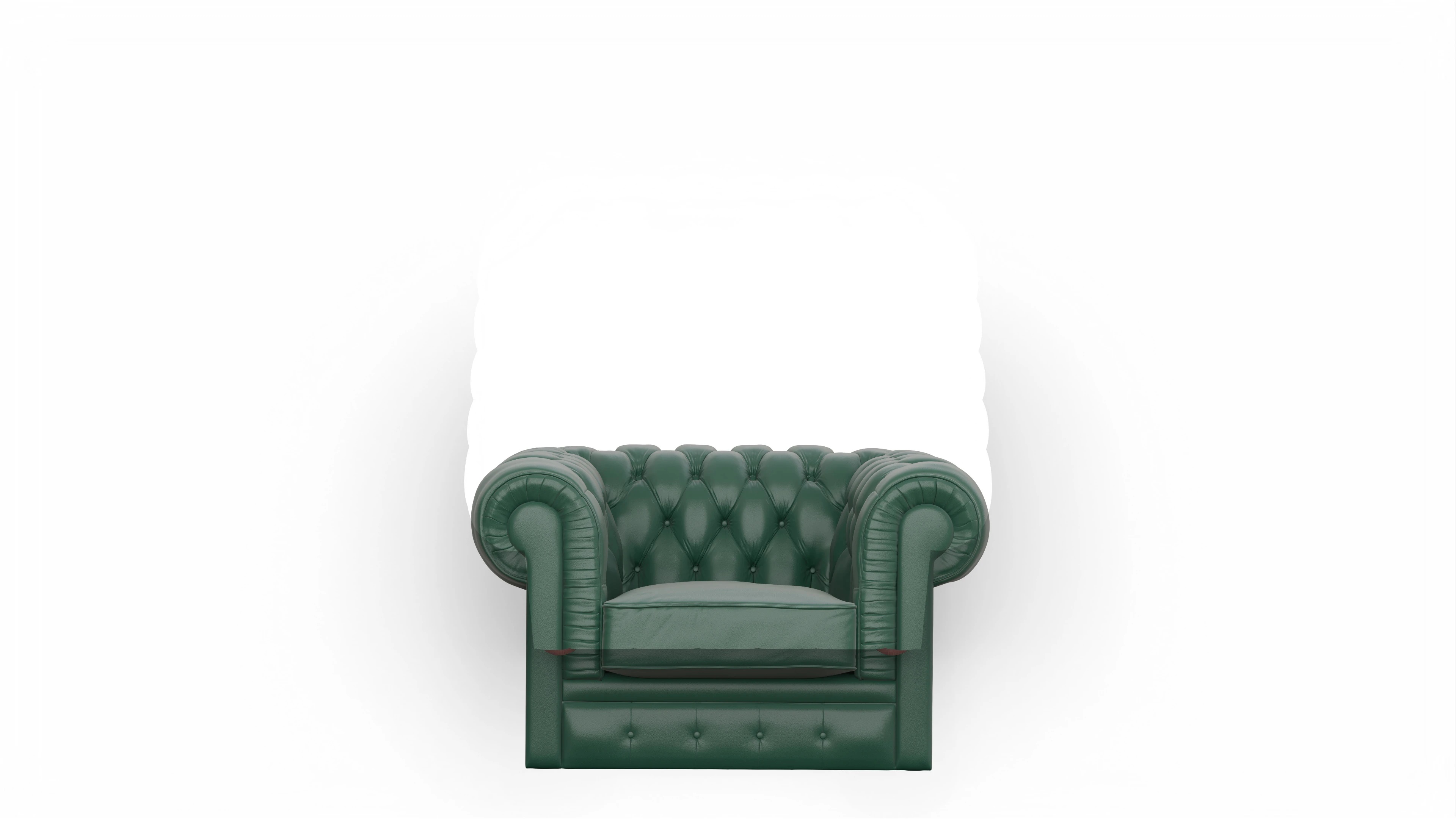 Ansicht des Produktes Chester1 Sessel in Leder grün