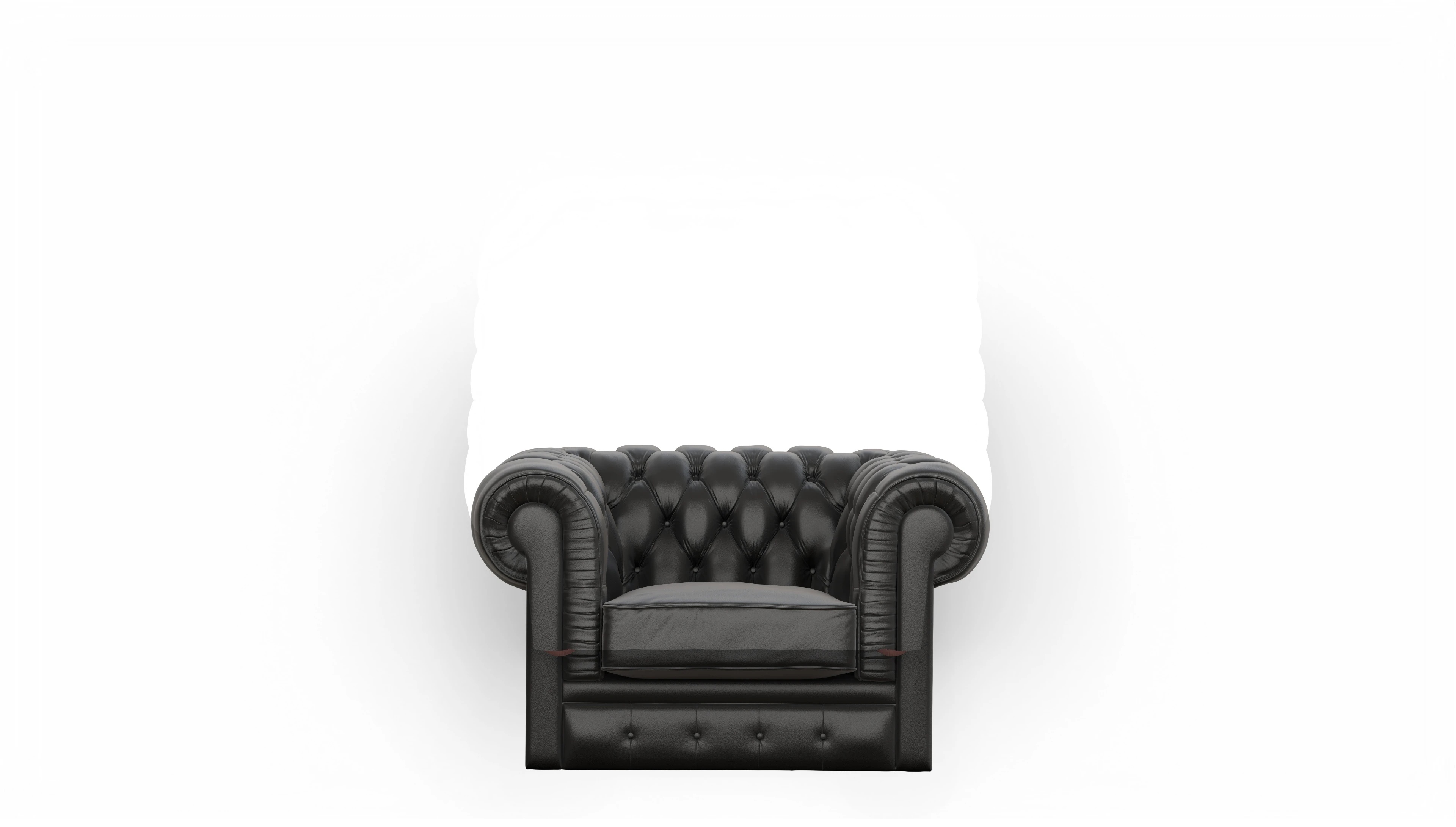 Ansicht des Produktes Chester1 Sessel in Leder schwarz