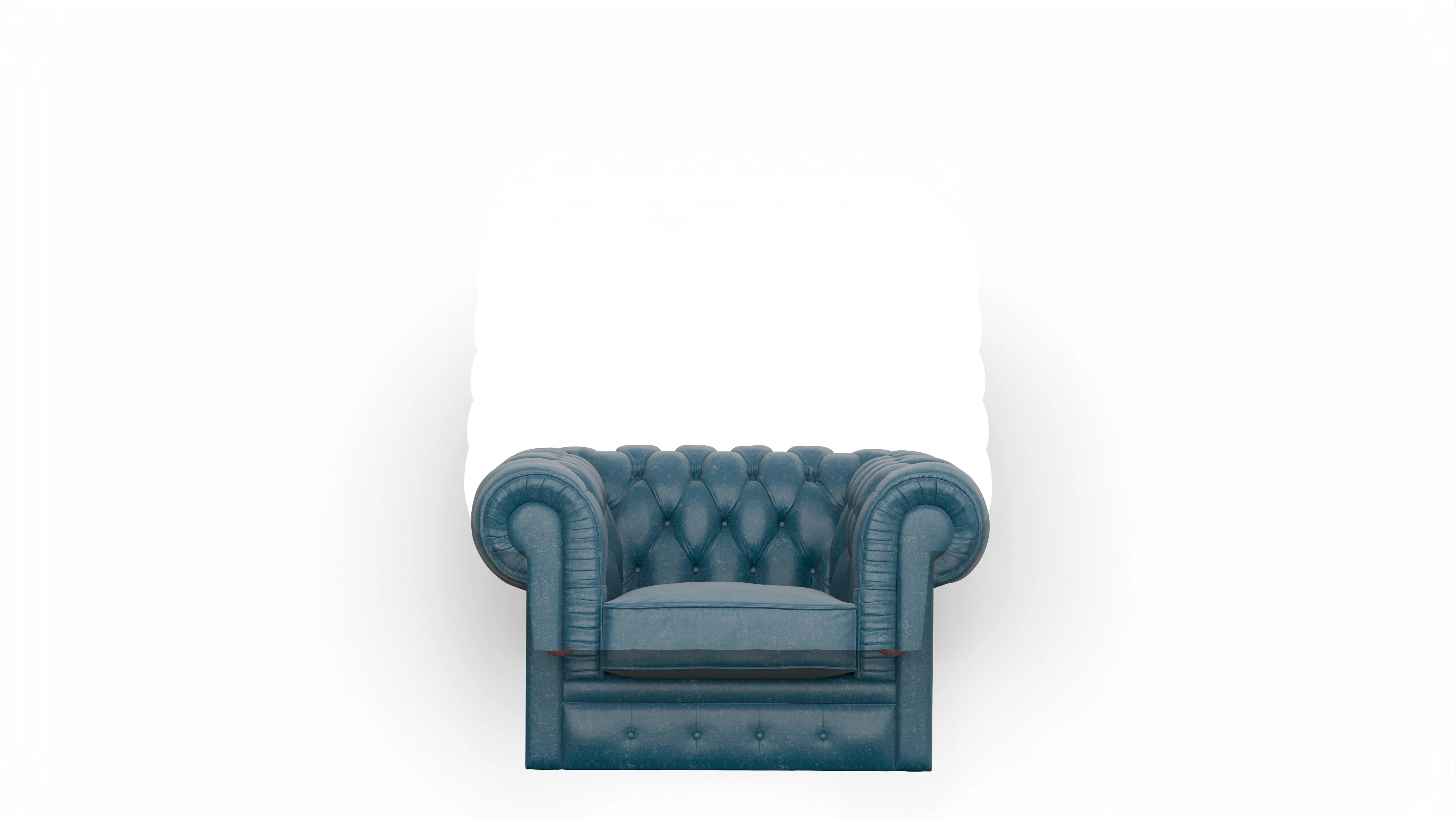 Ansicht des Produktes Chester1 Sessel in Leder blau