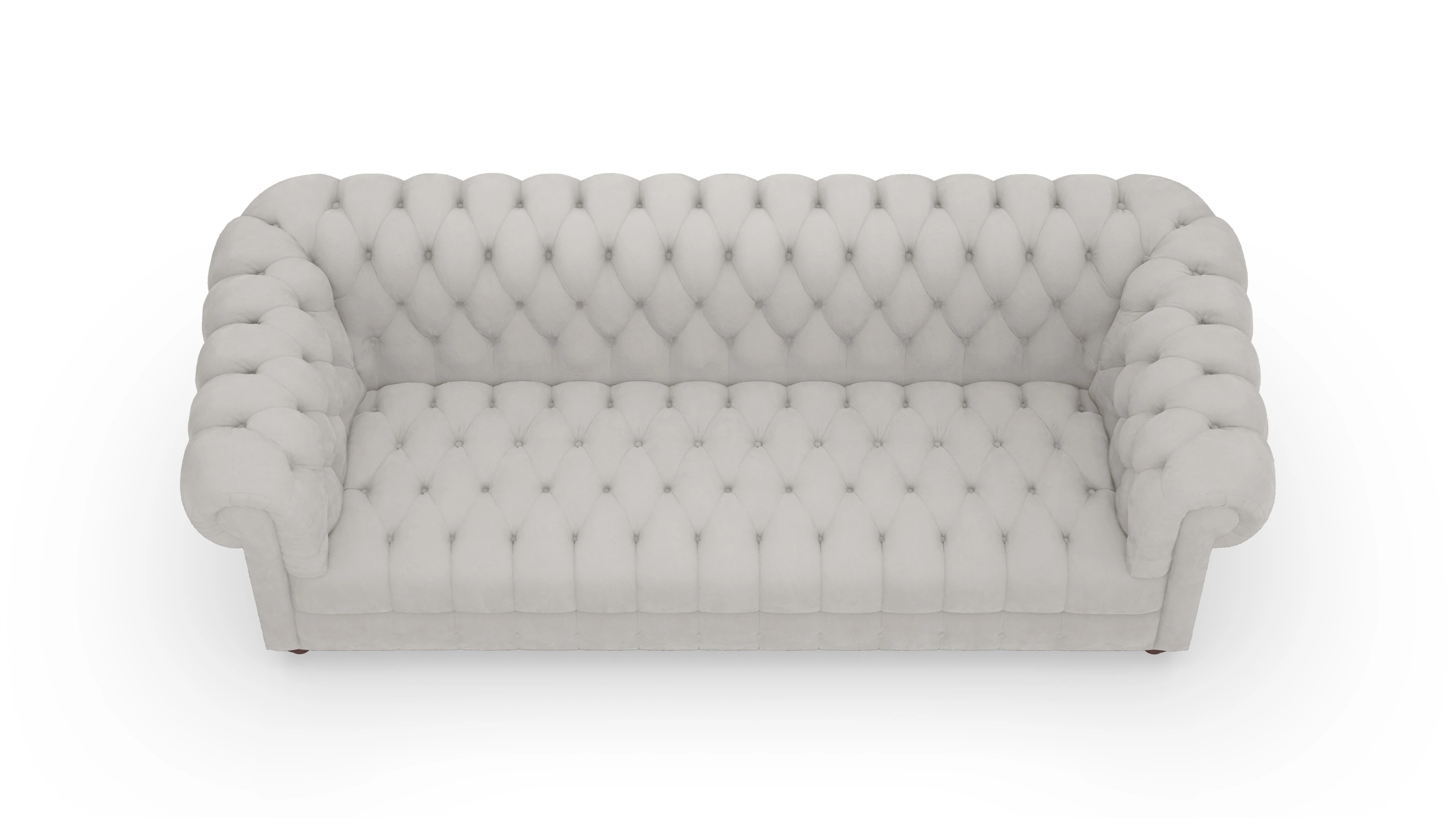 Ansicht des Produktes Chester2 3-Sitzer in Samt weiß