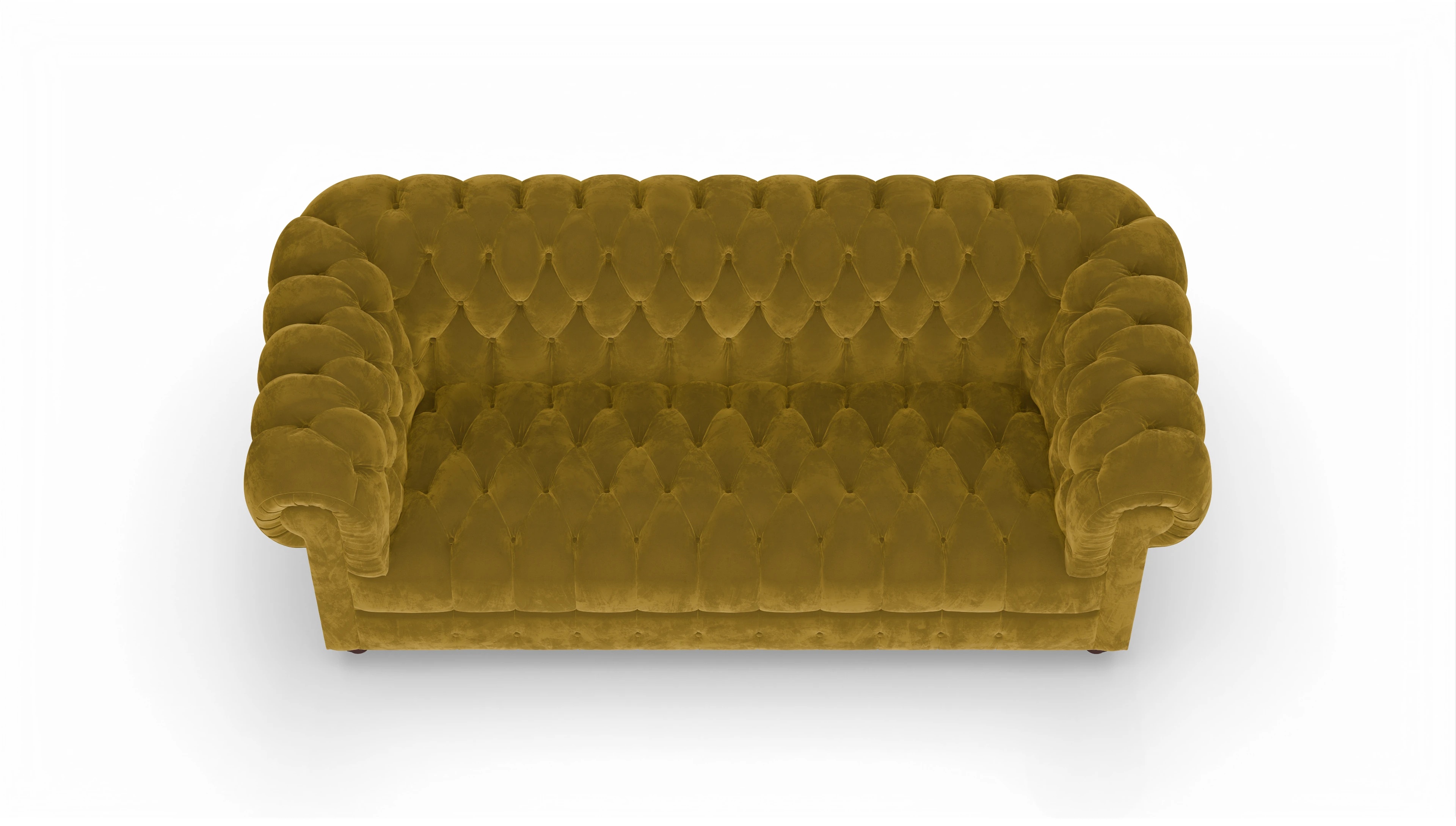 Ansicht des Produktes Chester2 2,5-Sitzer in Samt gelb