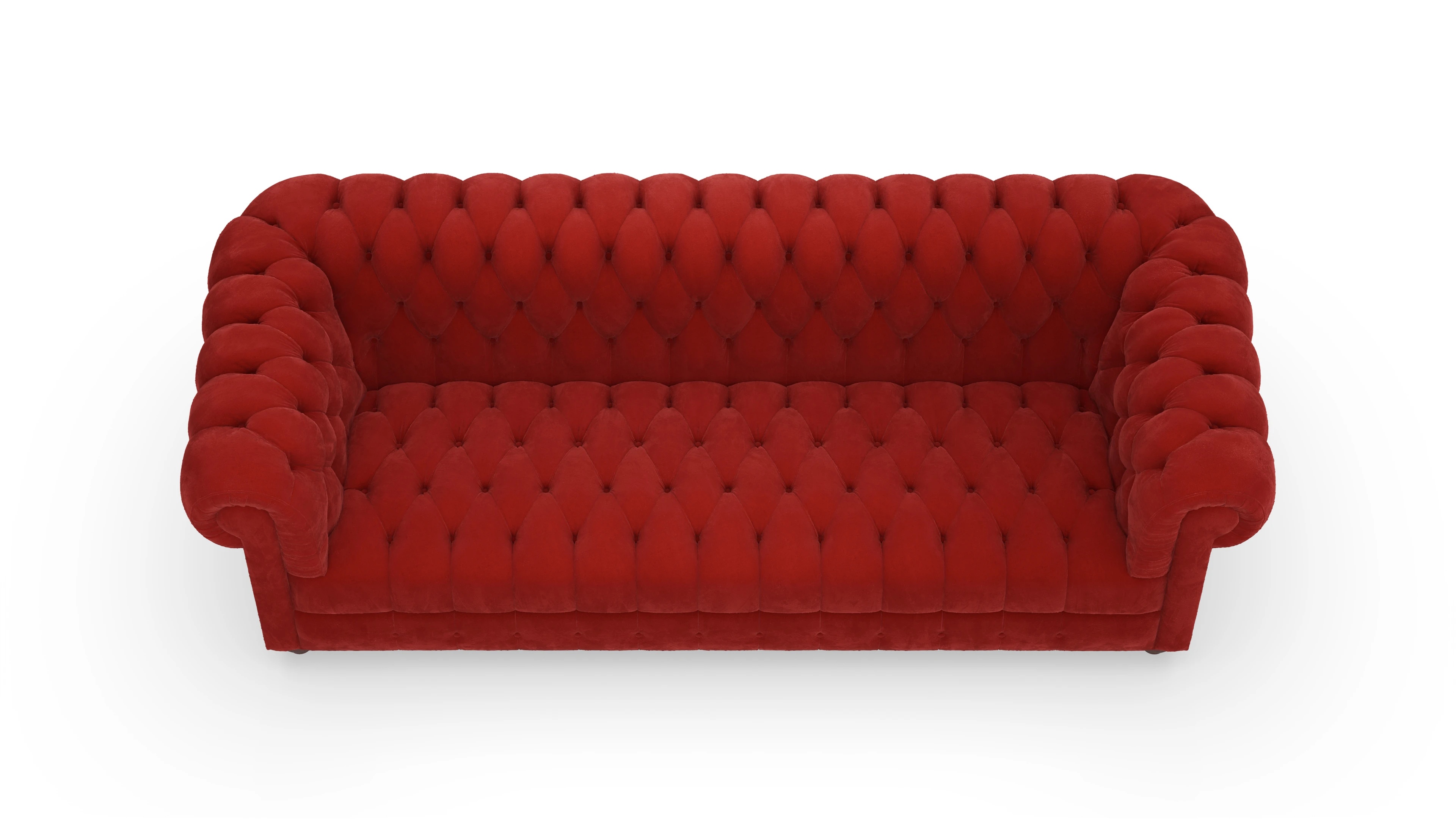 Ansicht des Produktes Chester2 3-Sitzer in Samt rot