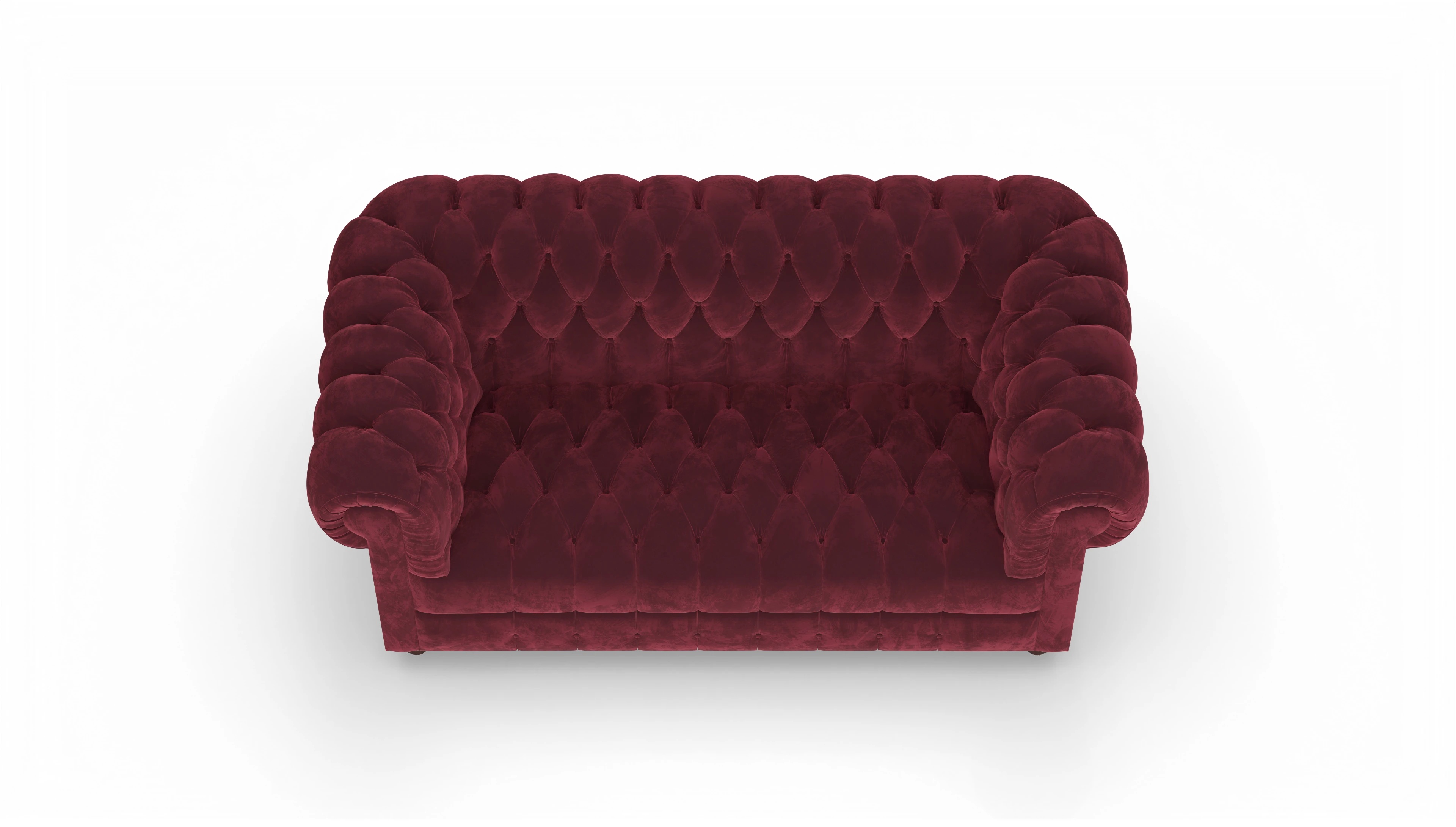 Ansicht des Produktes Chester2 2-Sitzer in Samt rot