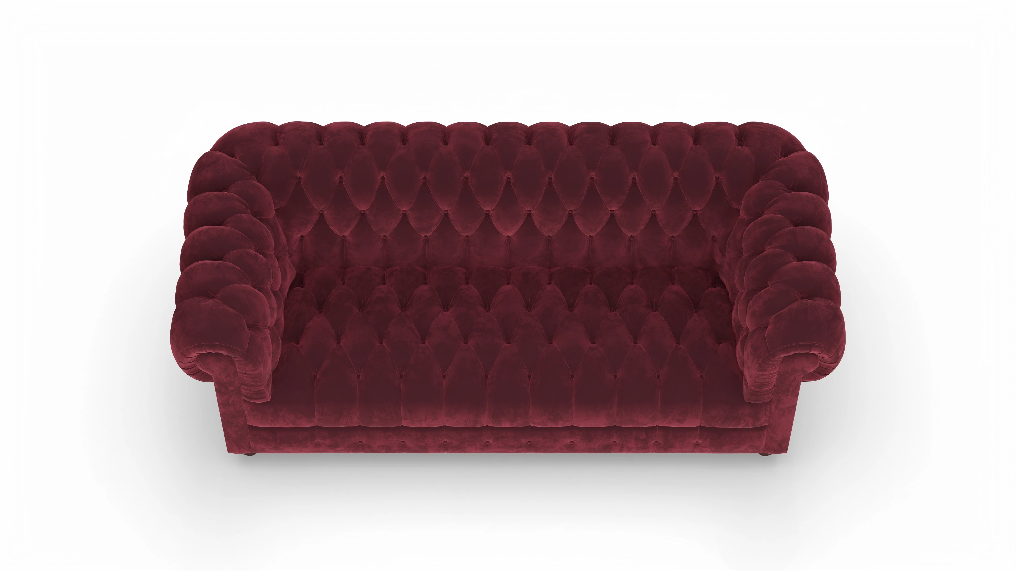 Ansicht des Produktes Chester2 2,5-Sitzer in Samt rot