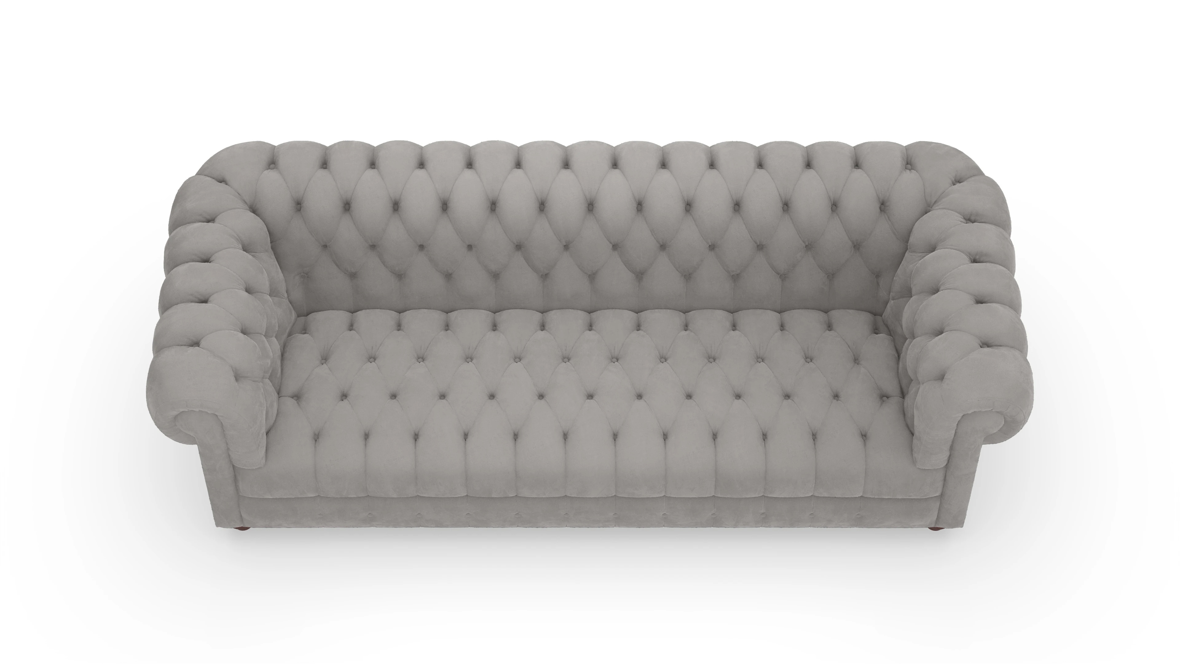 Ansicht des Produktes Chester2 3-Sitzer in Samt grau