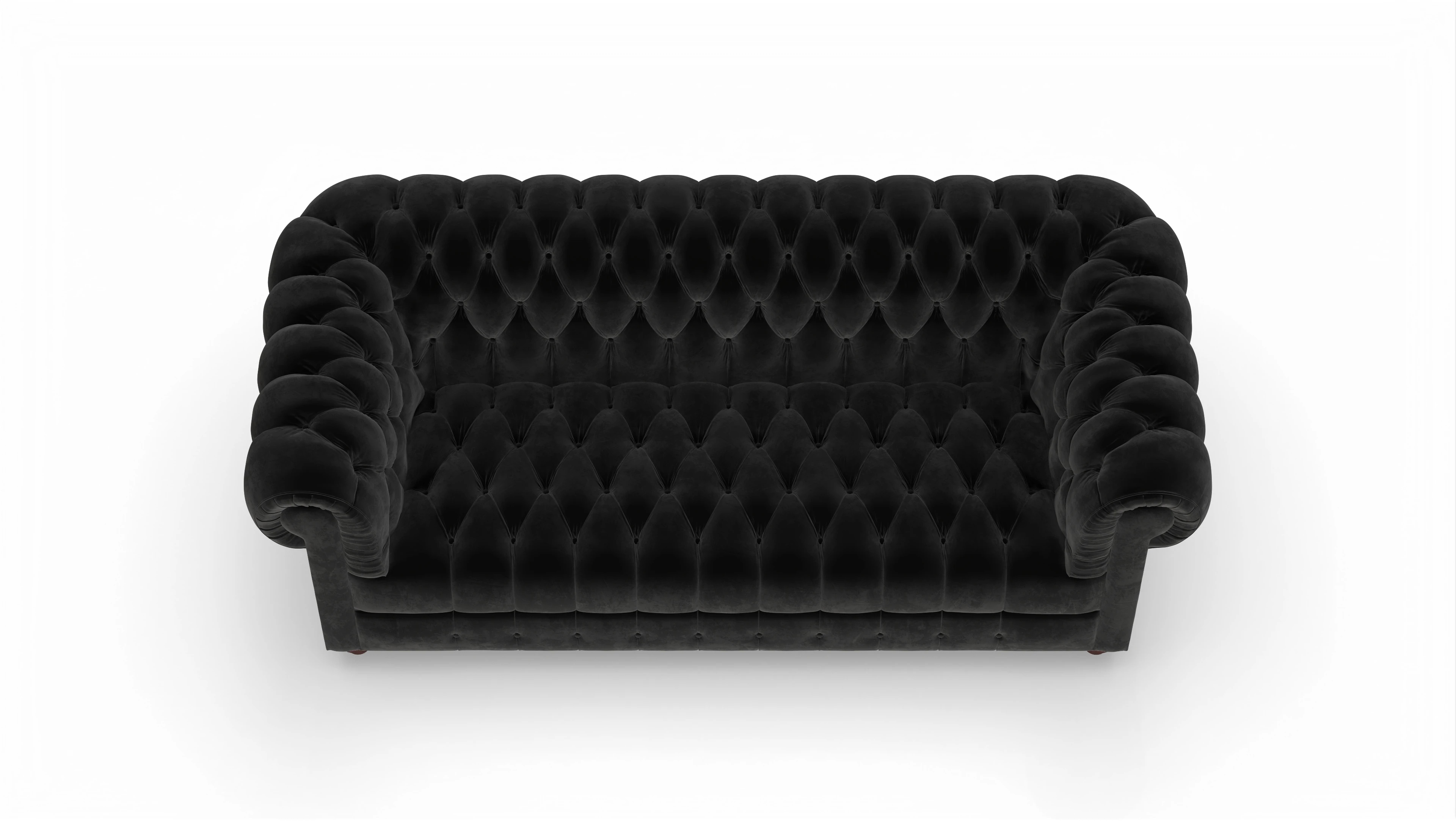 Ansicht des Produktes Chester2 2,5-Sitzer in Samt schwarz