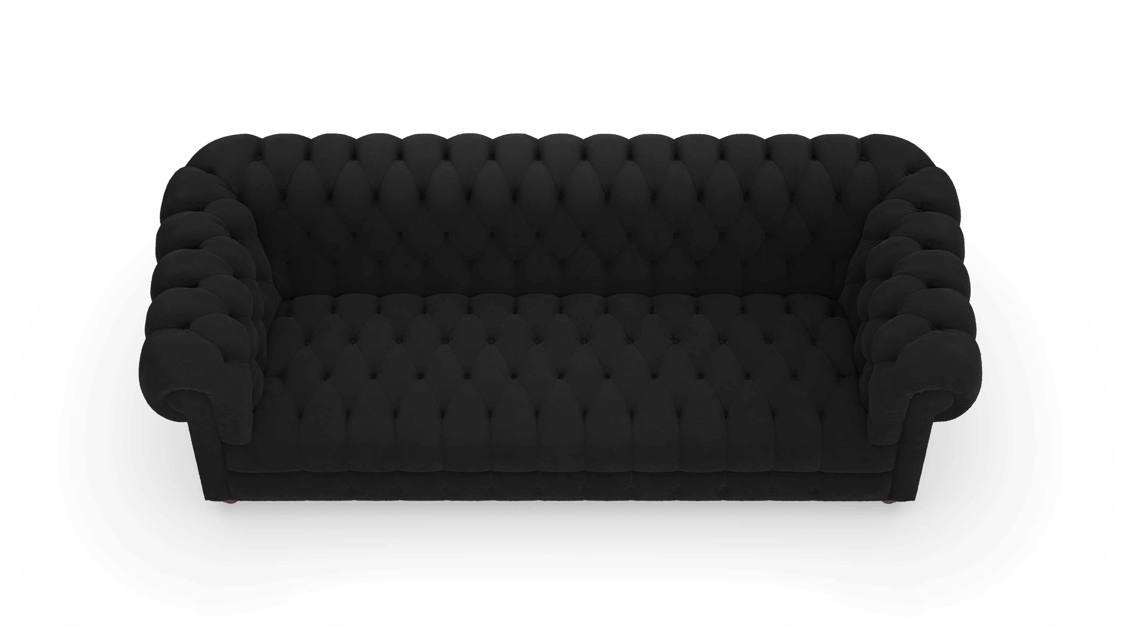 Ansicht des Produktes Chester2 3-Sitzer in Samt schwarz