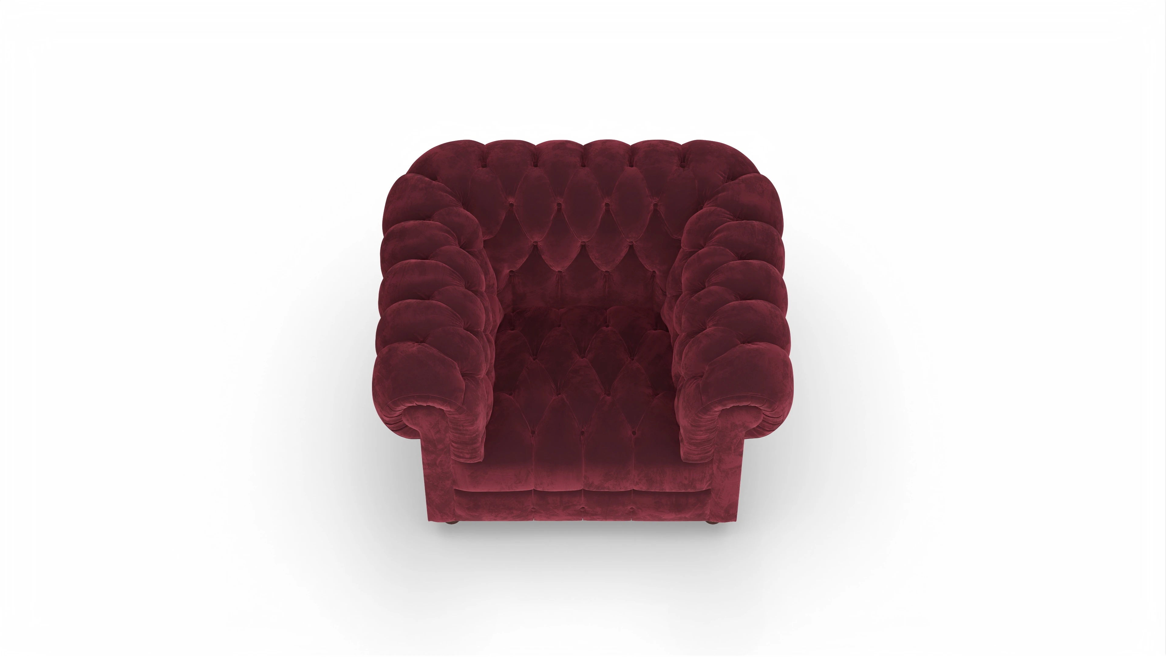 Ansicht des Produktes Chester2 Sessel in Samt rot