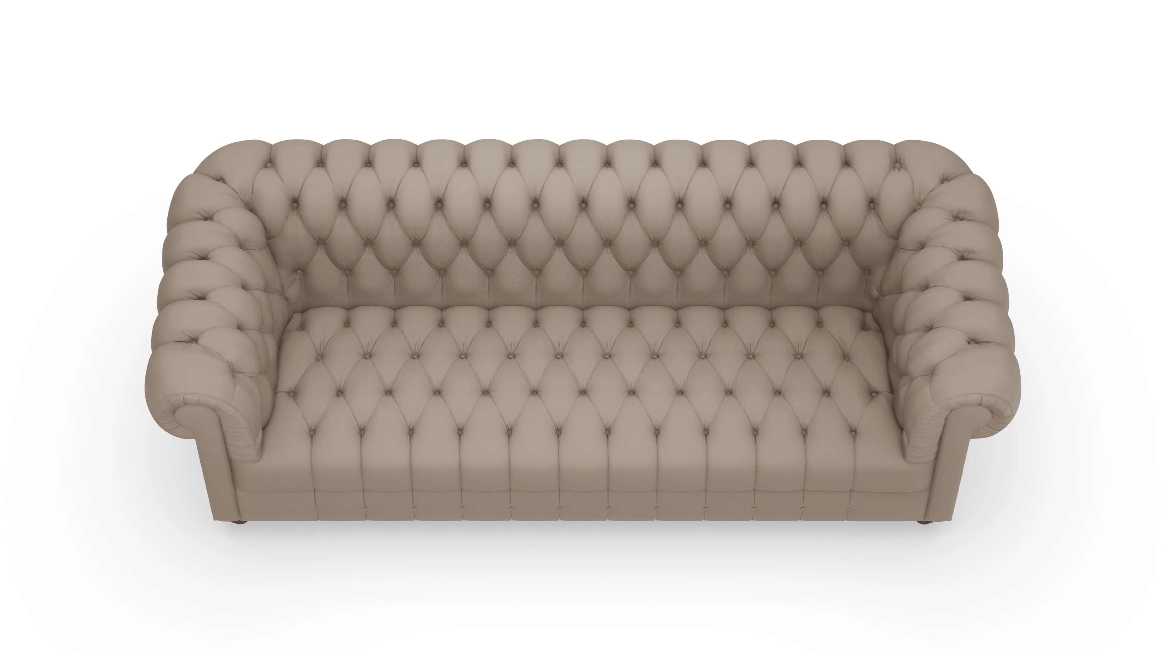 Ansicht des Produktes Chester2 3-Sitzer in Leder beige