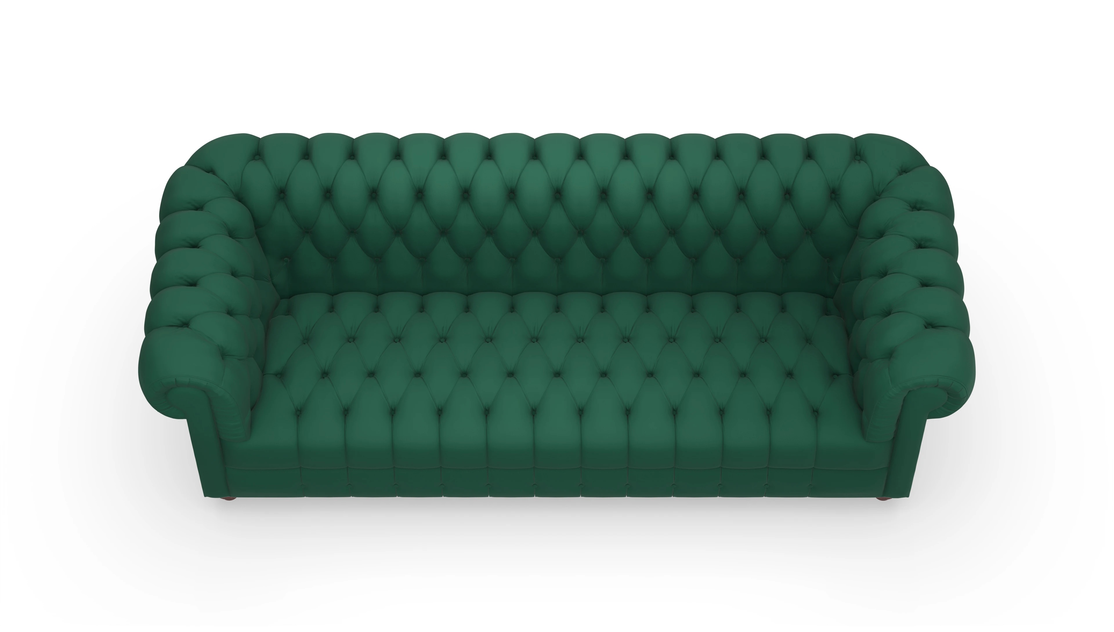 Ansicht des Produktes Chester2 3-Sitzer in Leder grün