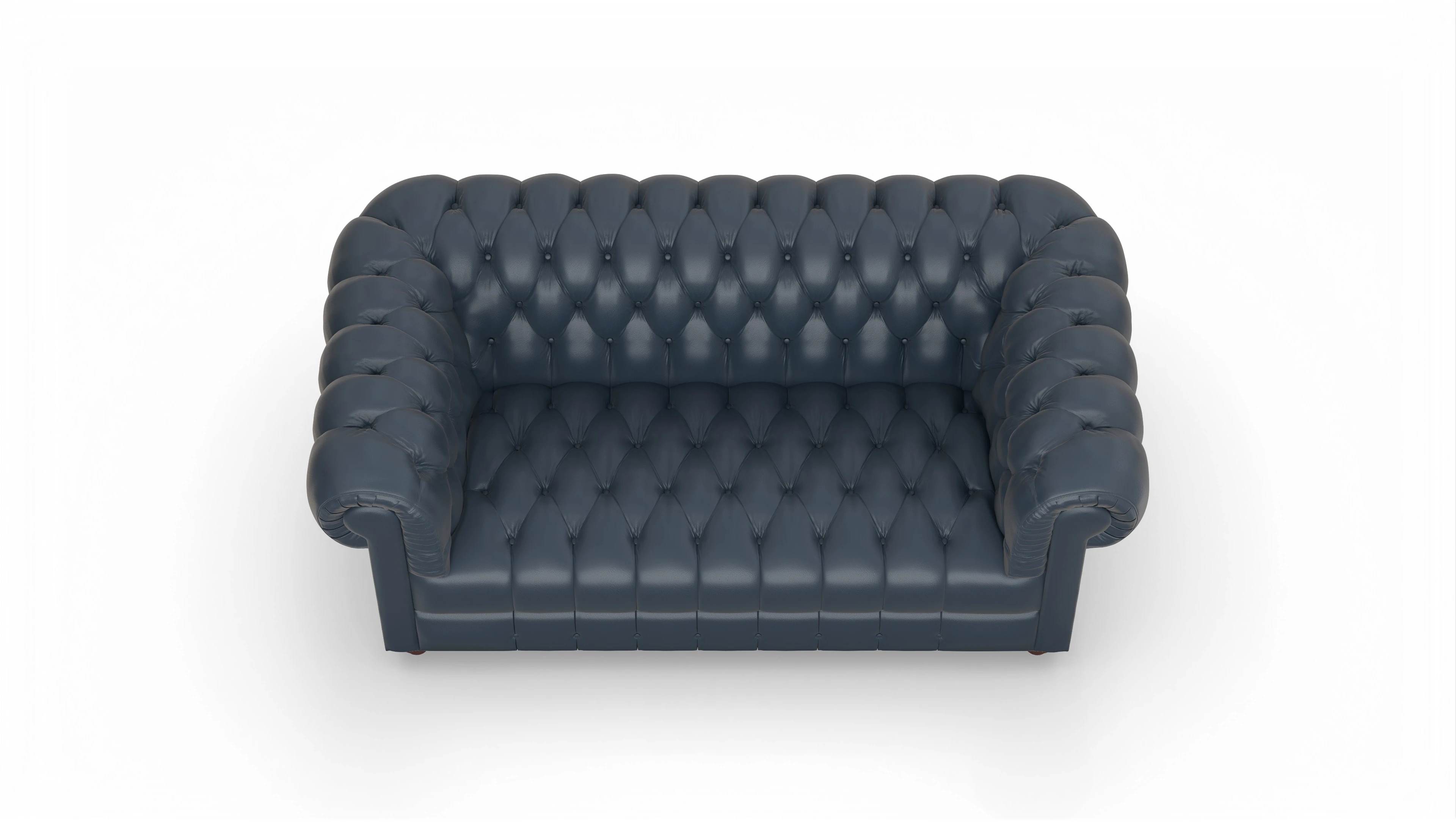 Ansicht des Produktes Chester2 2-Sitzer in Leder blau