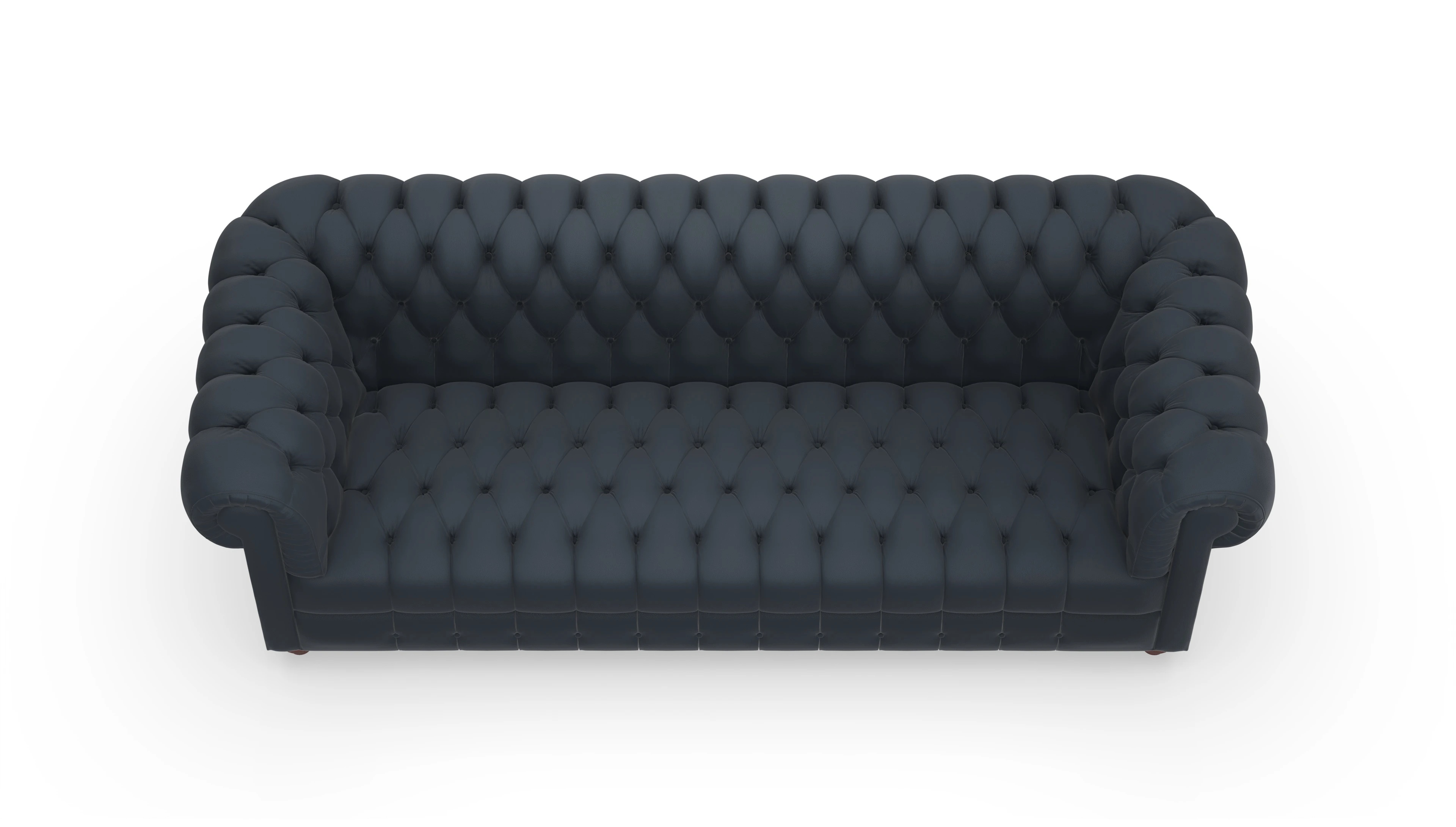 Ansicht des Produktes Chester2 3-Sitzer in Leder blau