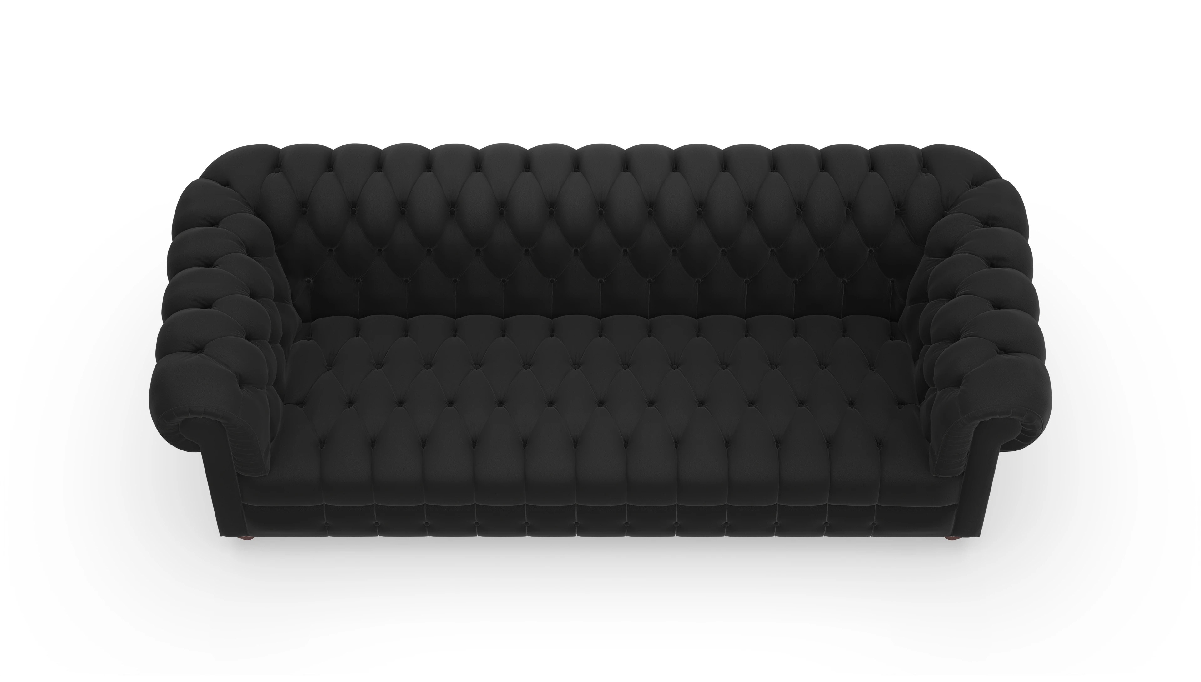 Ansicht des Produktes Chester2 3-Sitzer in Leder schwarz