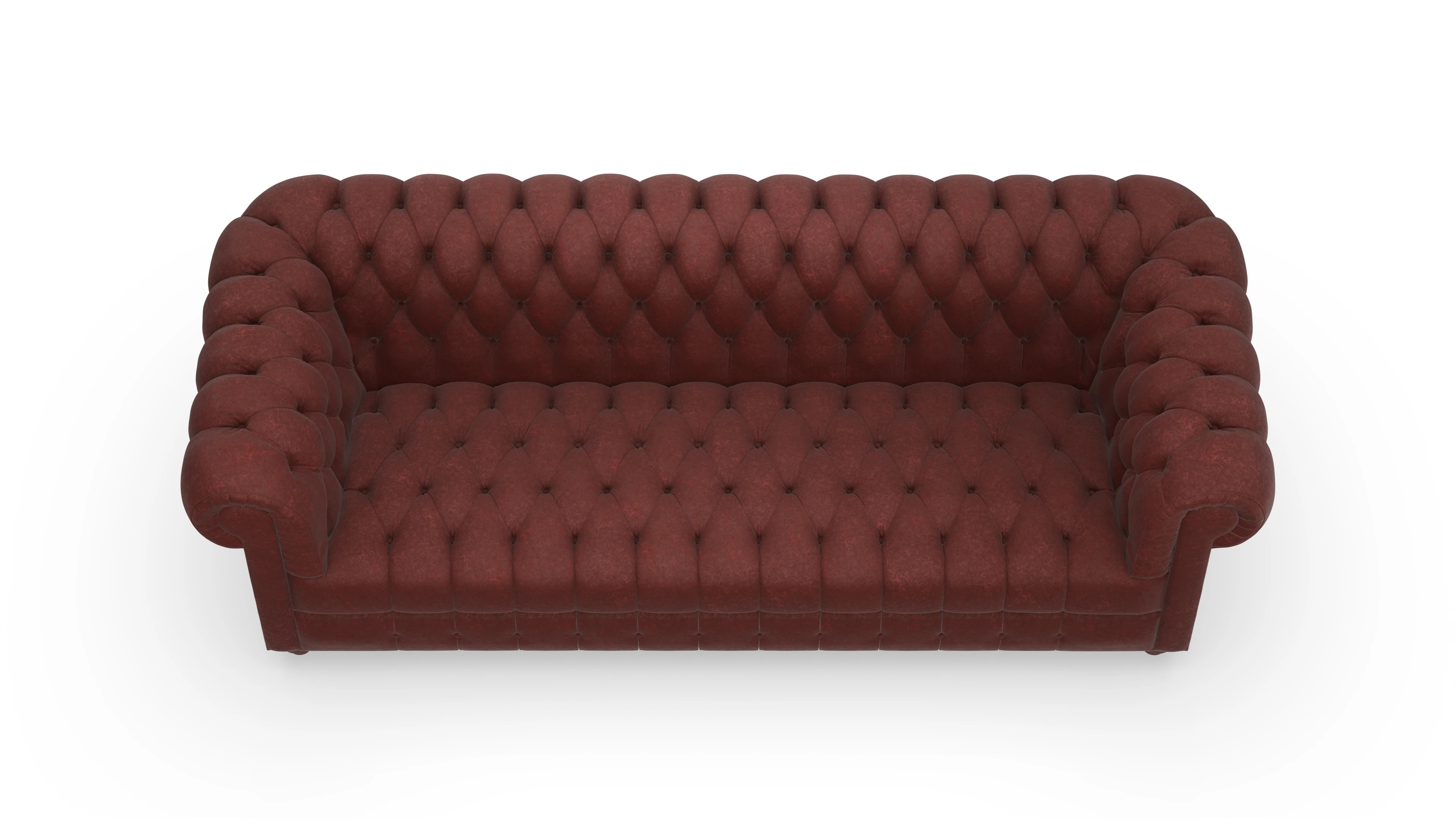 Ansicht des Produktes Chester2 3-Sitzer in Leder rot