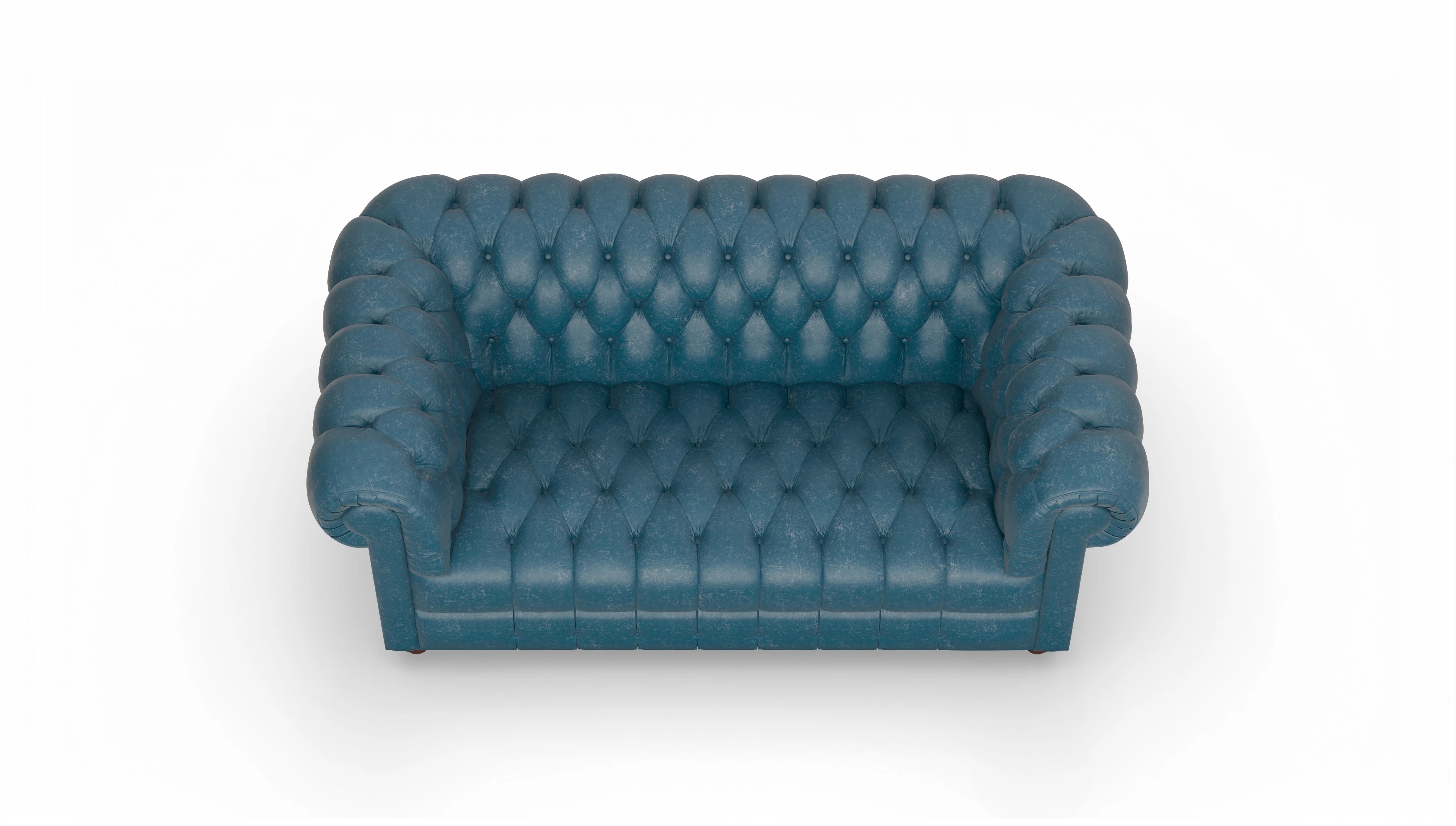 Ansicht des Produktes Chester2 2-Sitzer in Leder blau