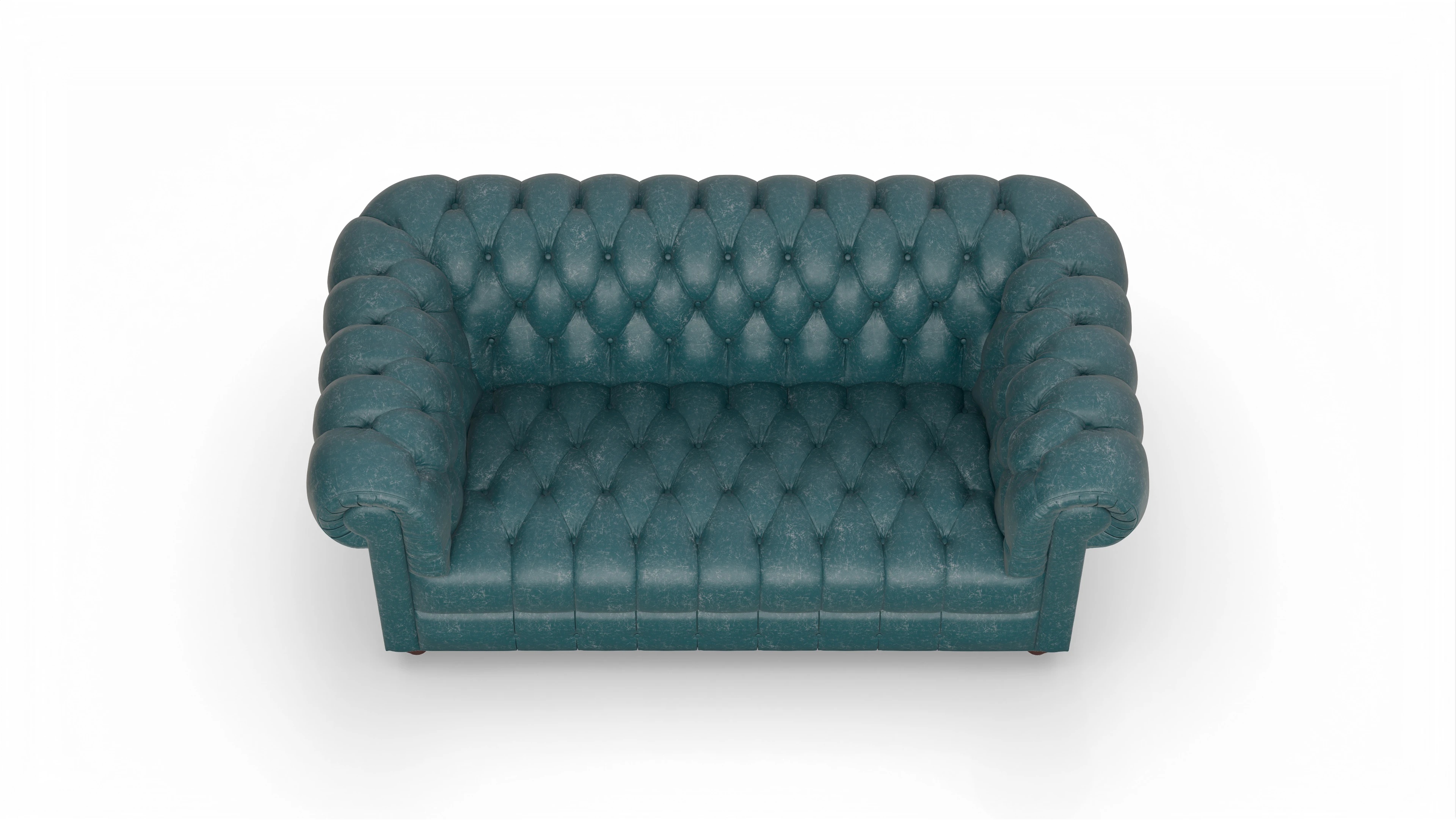 Ansicht des Produktes Chester2 2-Sitzer in Leder blau