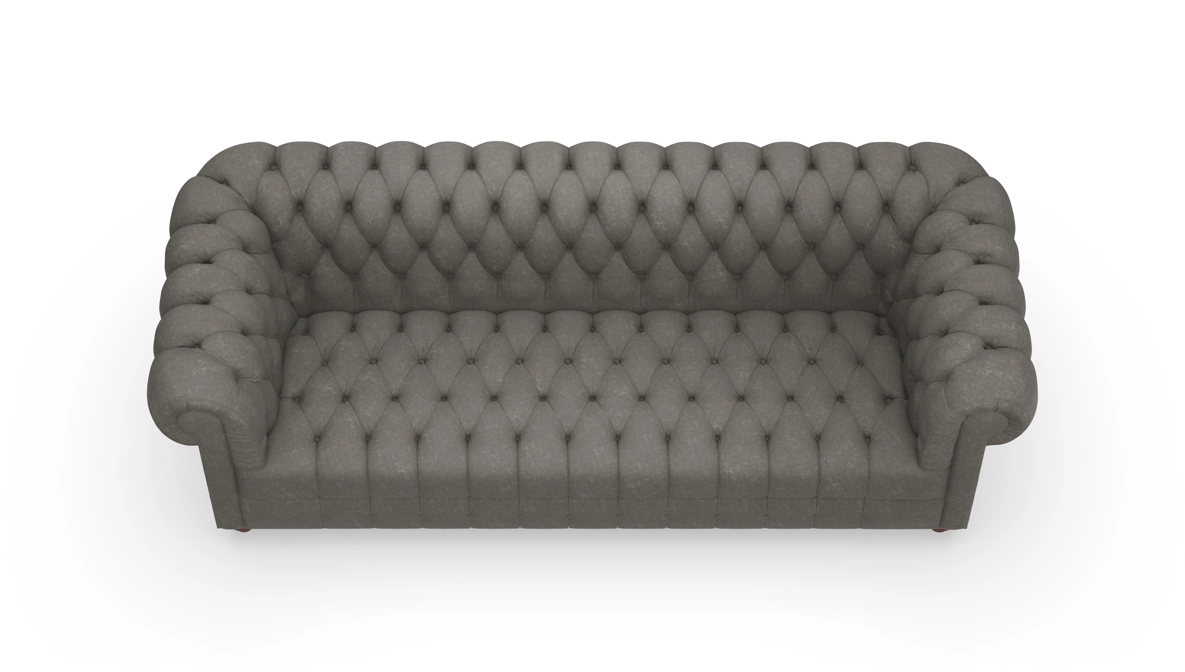 Ansicht des Produktes Chester2 3-Sitzer in Leder grau