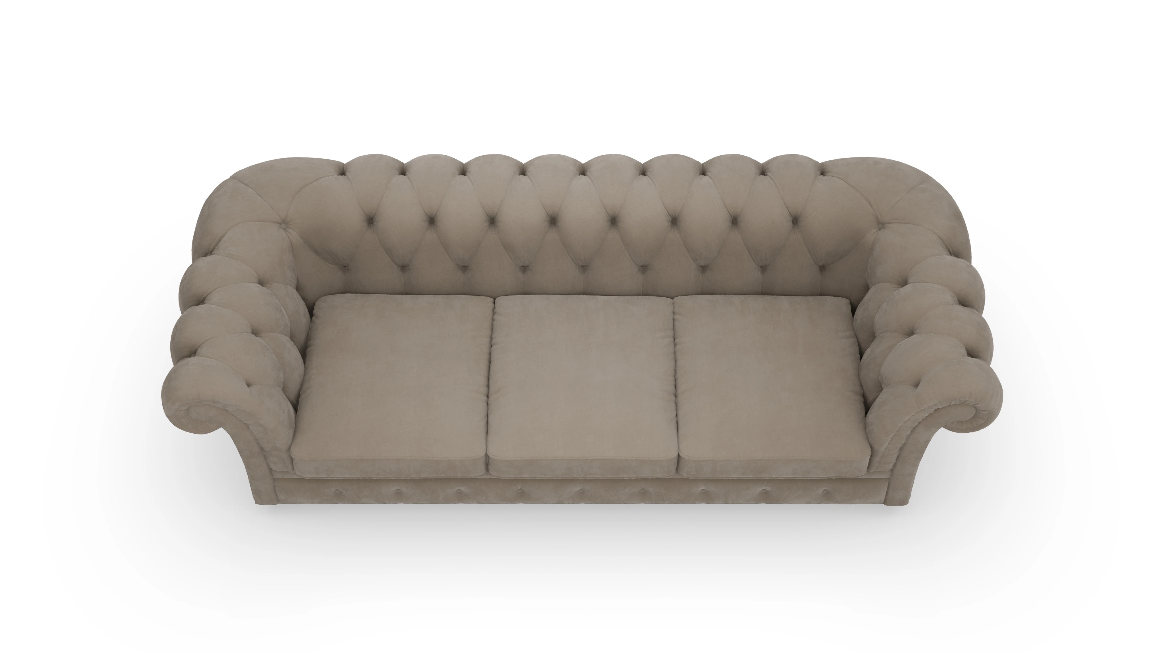 Ansicht des Produktes VIP 3-Sitzer in Samt braun