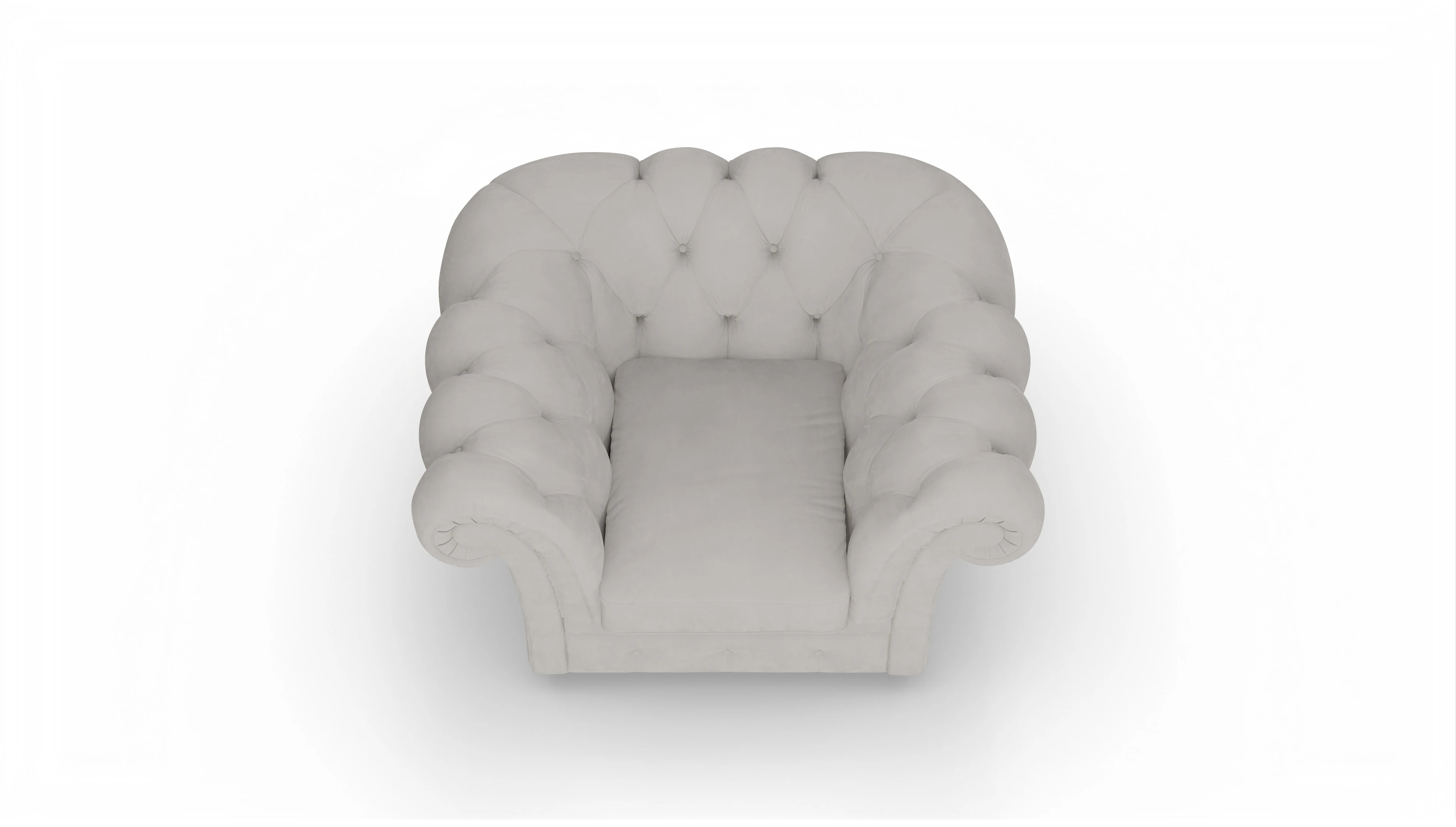 Ansicht des Produktes VIP Sessel in Samt weiß