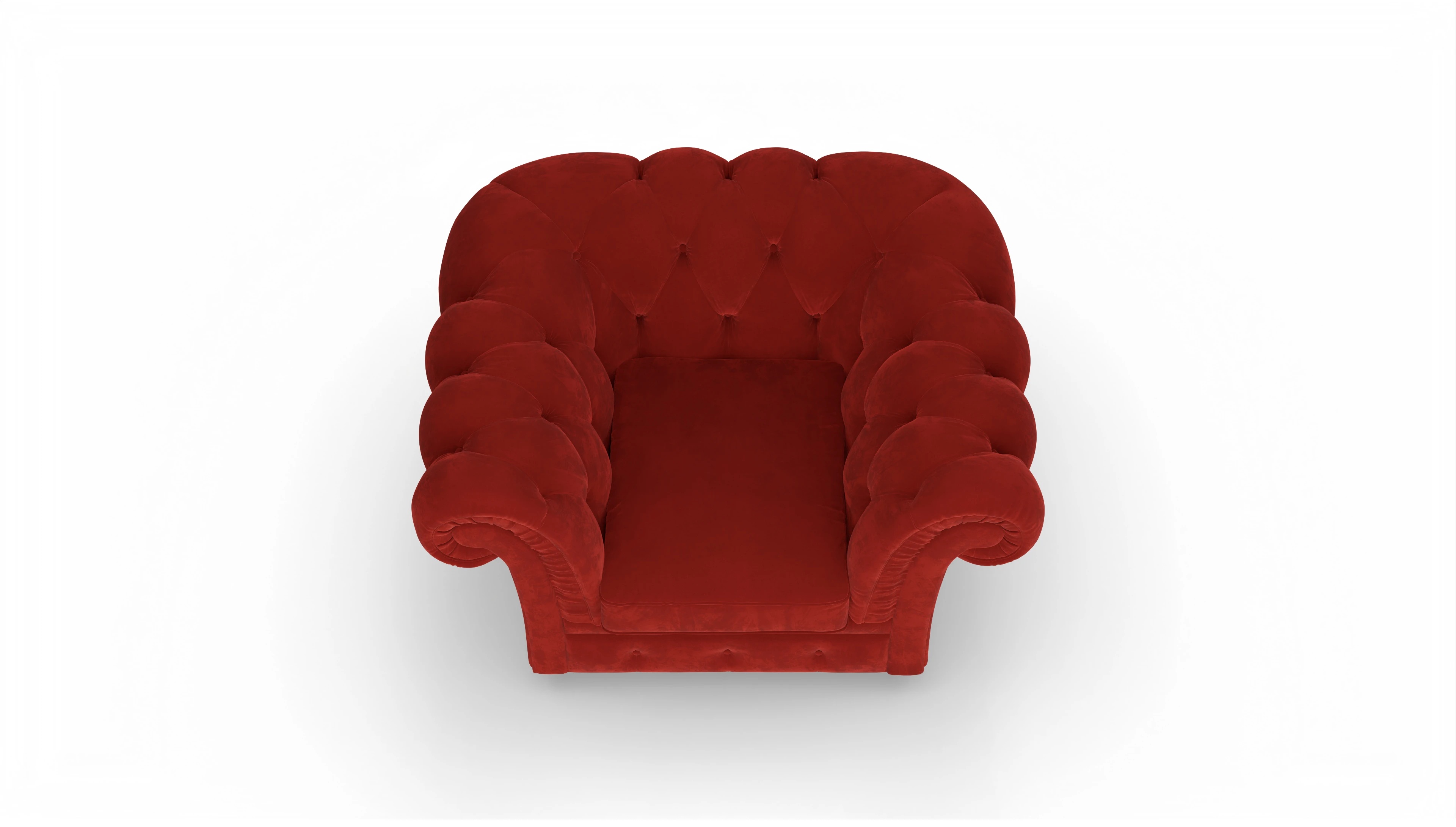 Ansicht des Produktes VIP Sessel in Samt rot