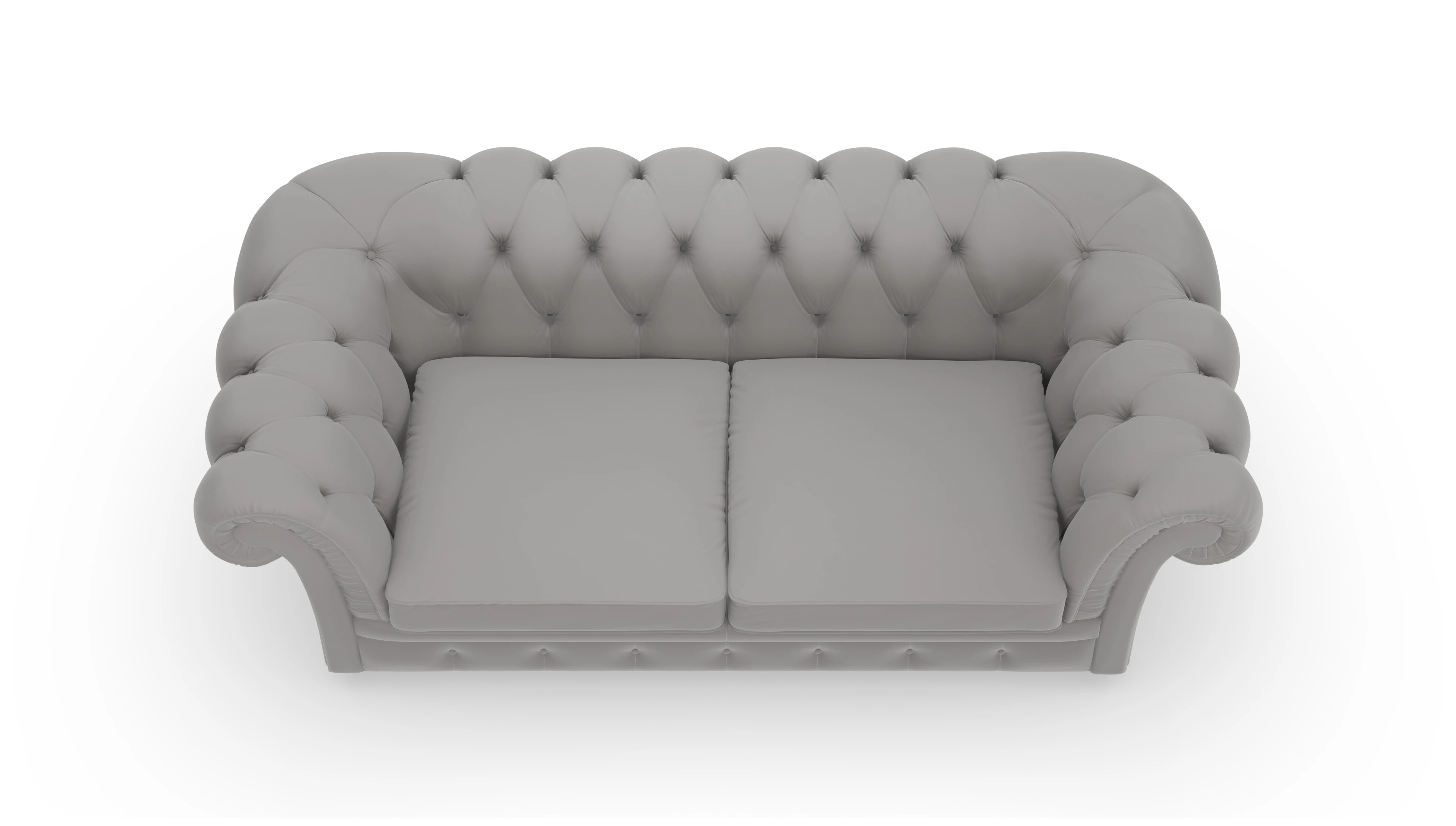 Chesterfield Sofa VIP Ansicht des Produktes VIP 2,5-Sitzer in Leder blau