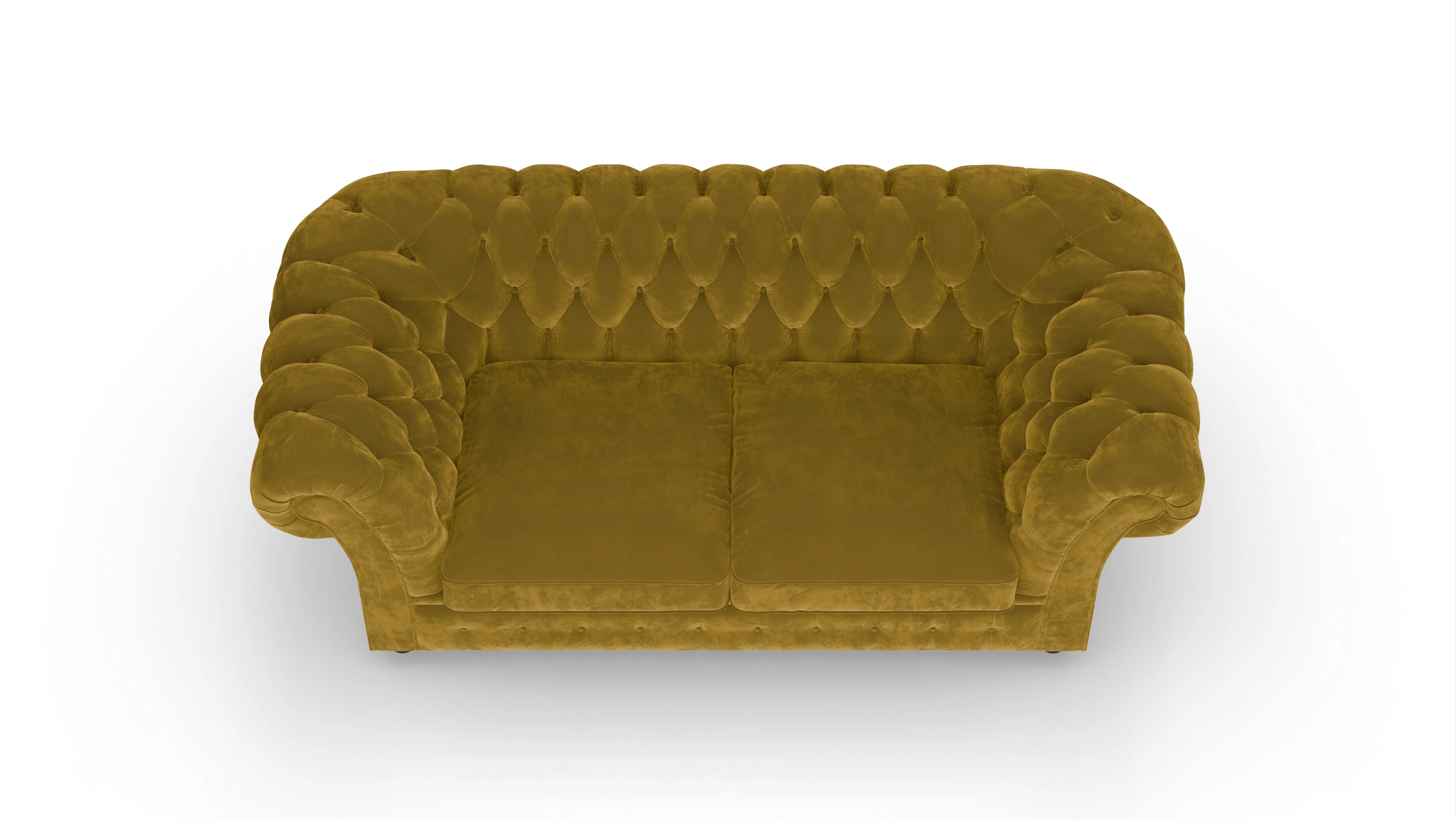Ansicht des Produktes Duse 2-Sitzer in Samt gelb