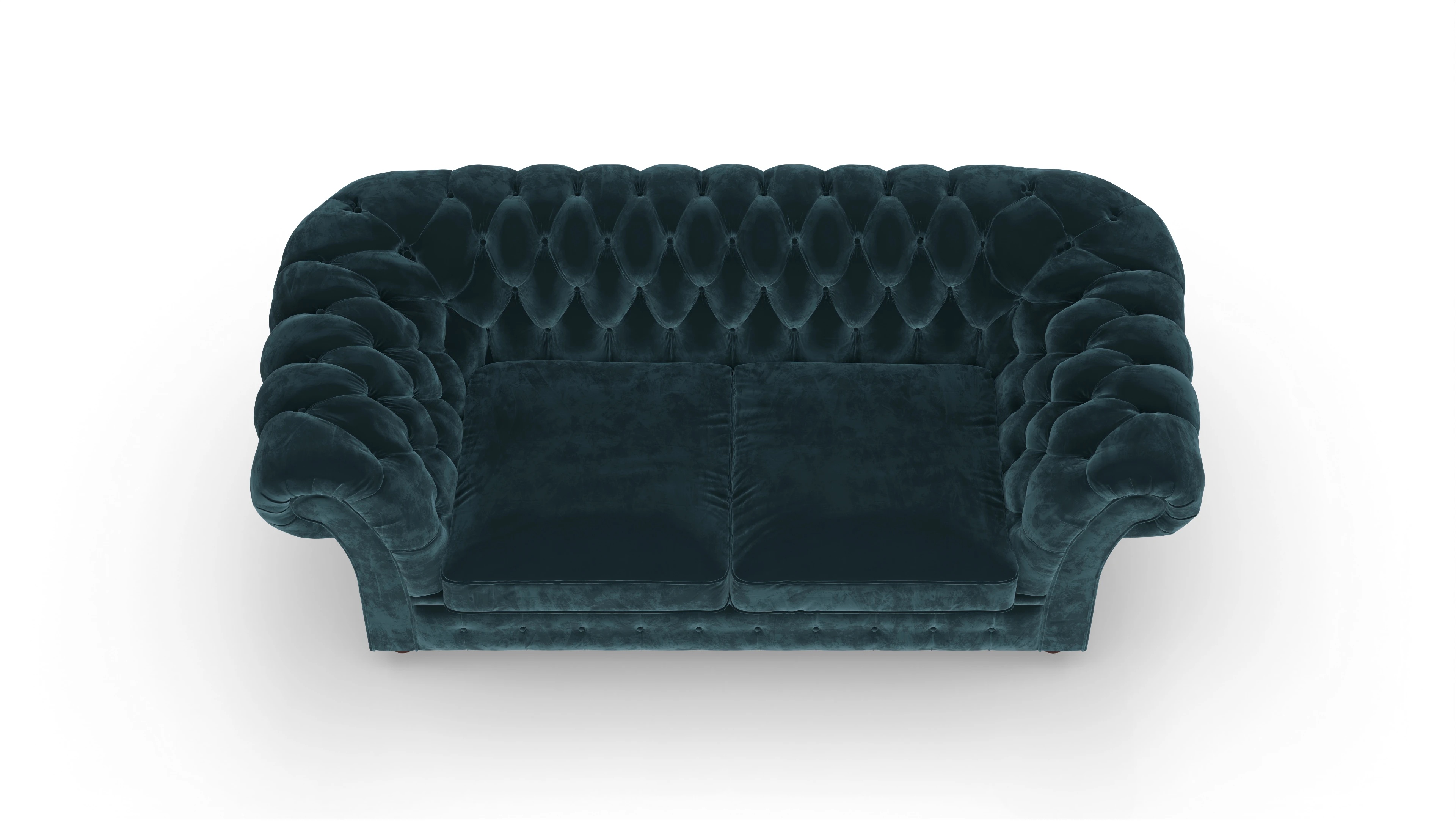 Ansicht des Produktes Duse 2-Sitzer in Samt blau