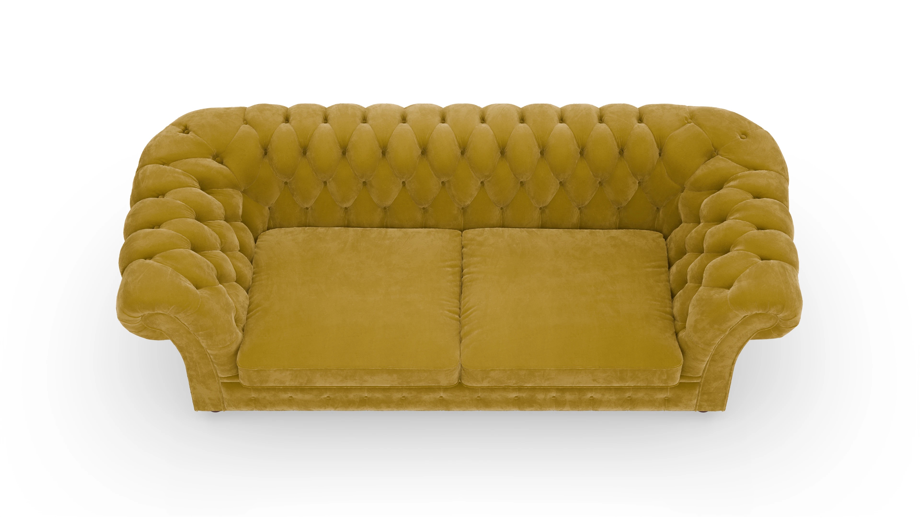 Ansicht des Produktes Duse 2,5-Sitzer in Samt gelb