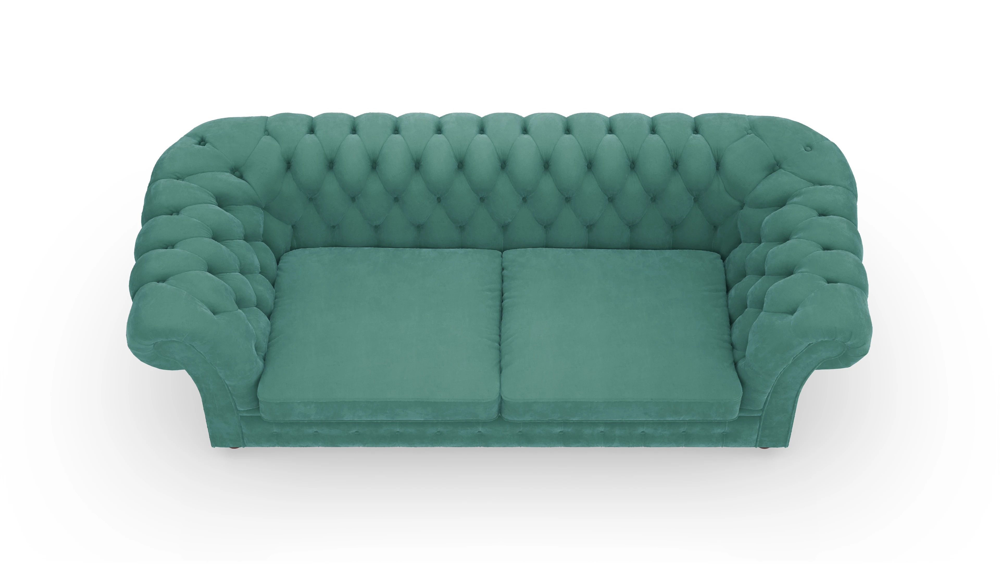 Ansicht des Produktes Duse 2,5-Sitzer in Samt grün