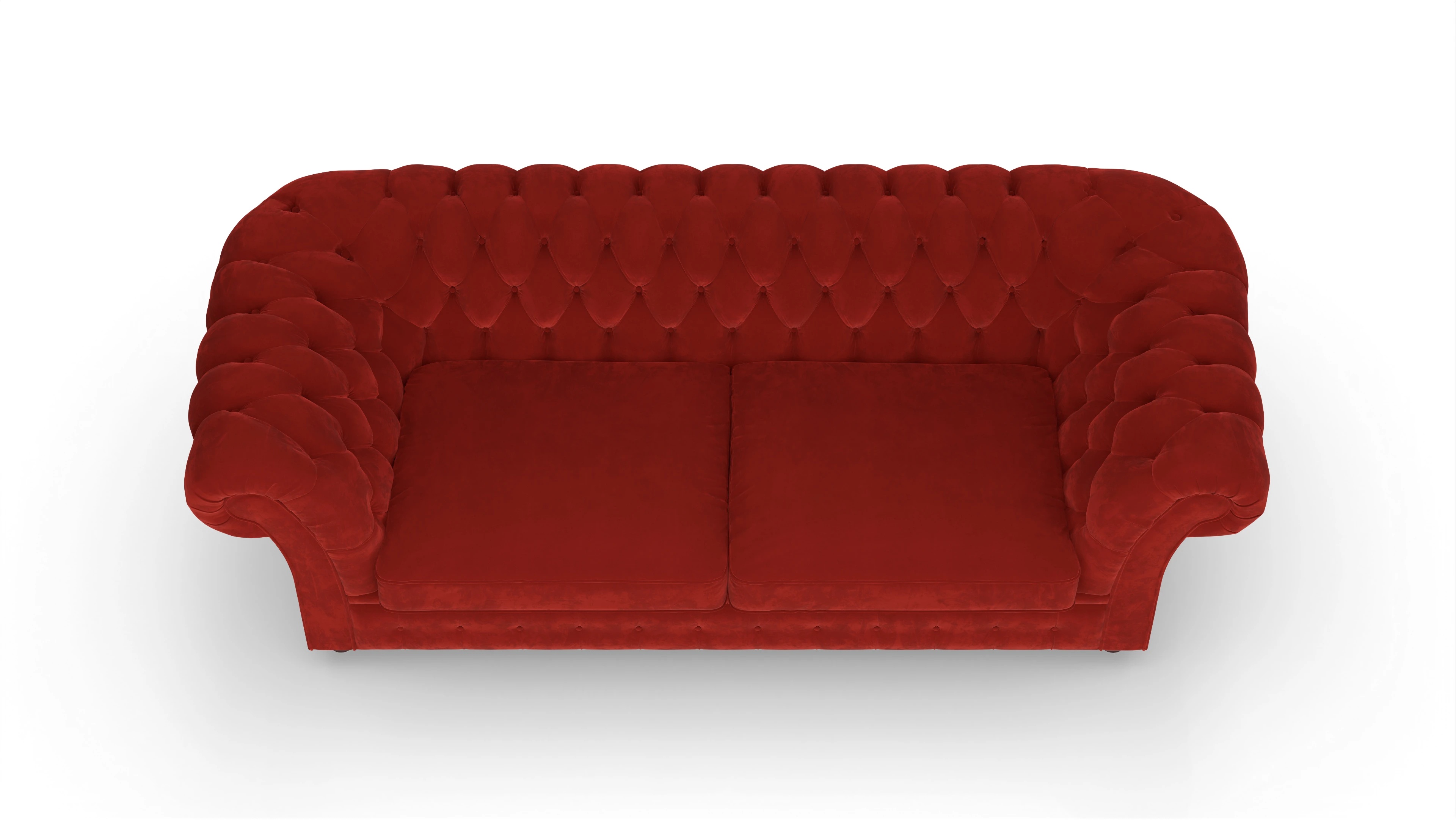 Ansicht des Produktes Duse 2,5-Sitzer in Samt rot