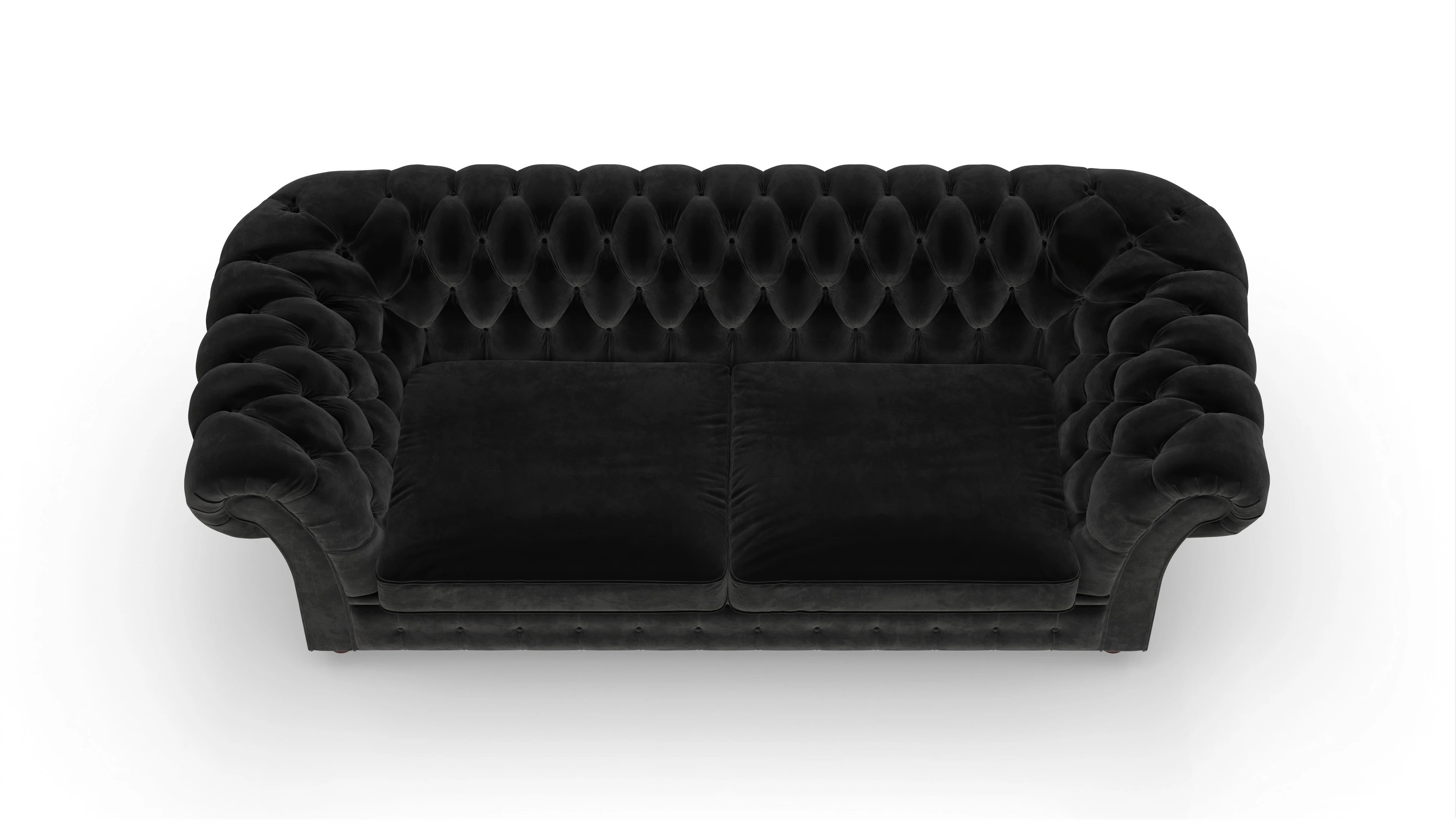 Ansicht des Produktes Duse 2,5-Sitzer in Samt schwarz