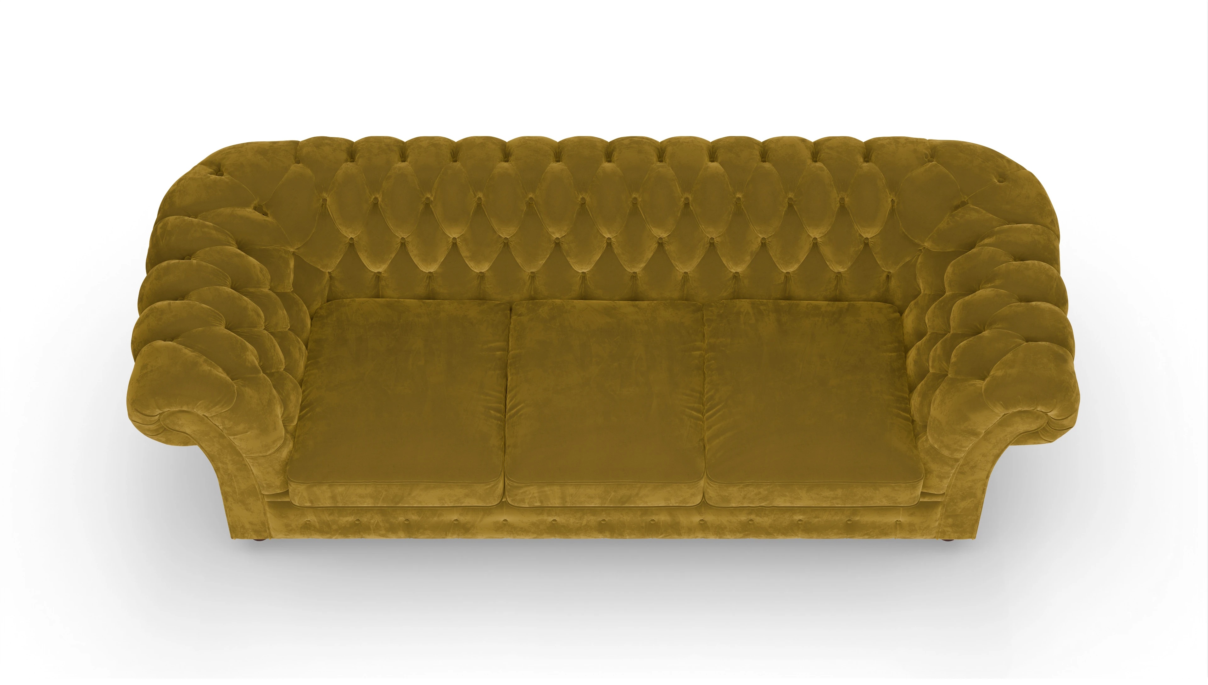 Ansicht des Produktes Duse 3-Sitzer in Samt gelb