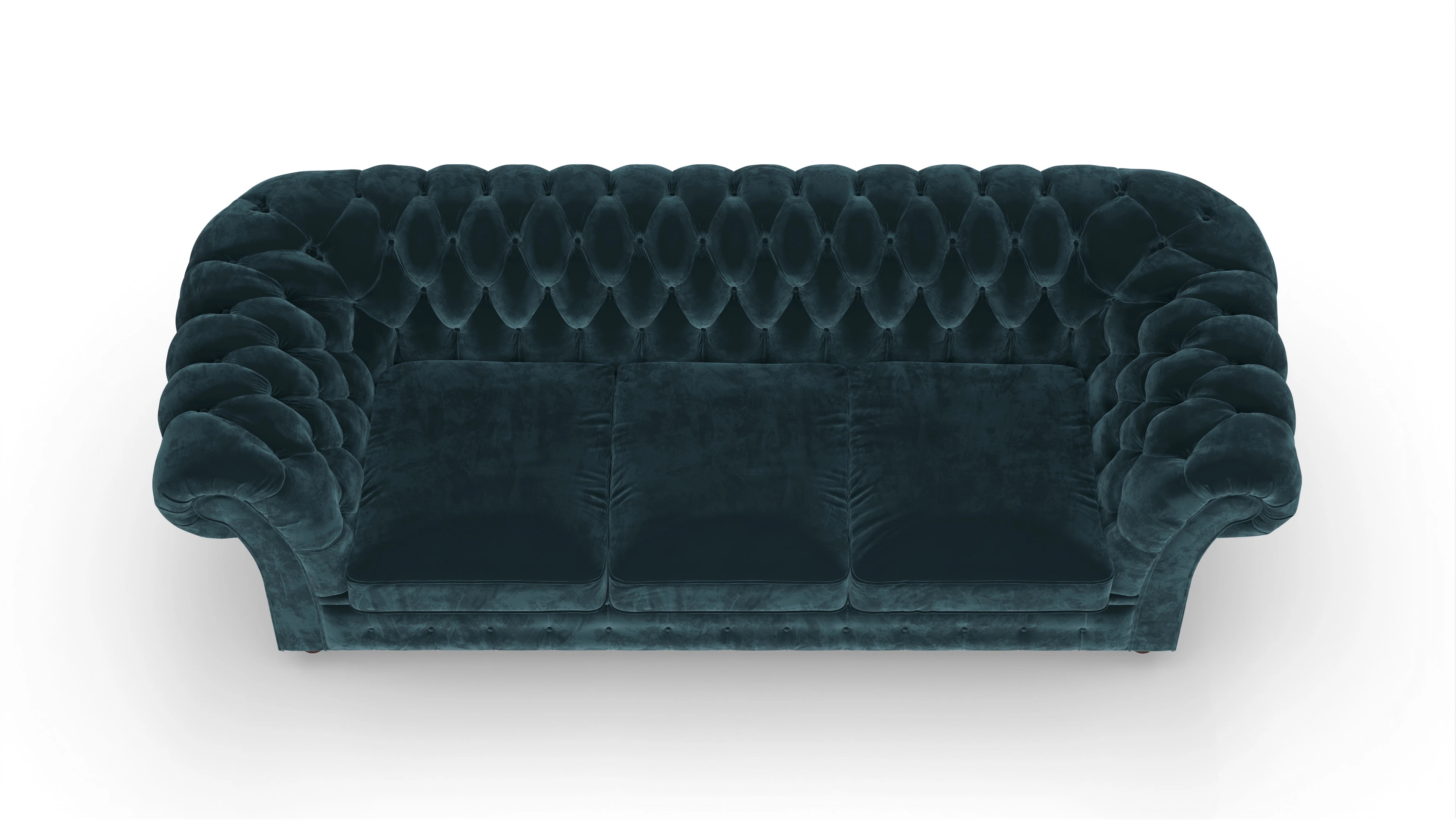 Ansicht des Produktes Duse 3-Sitzer in Samt blau