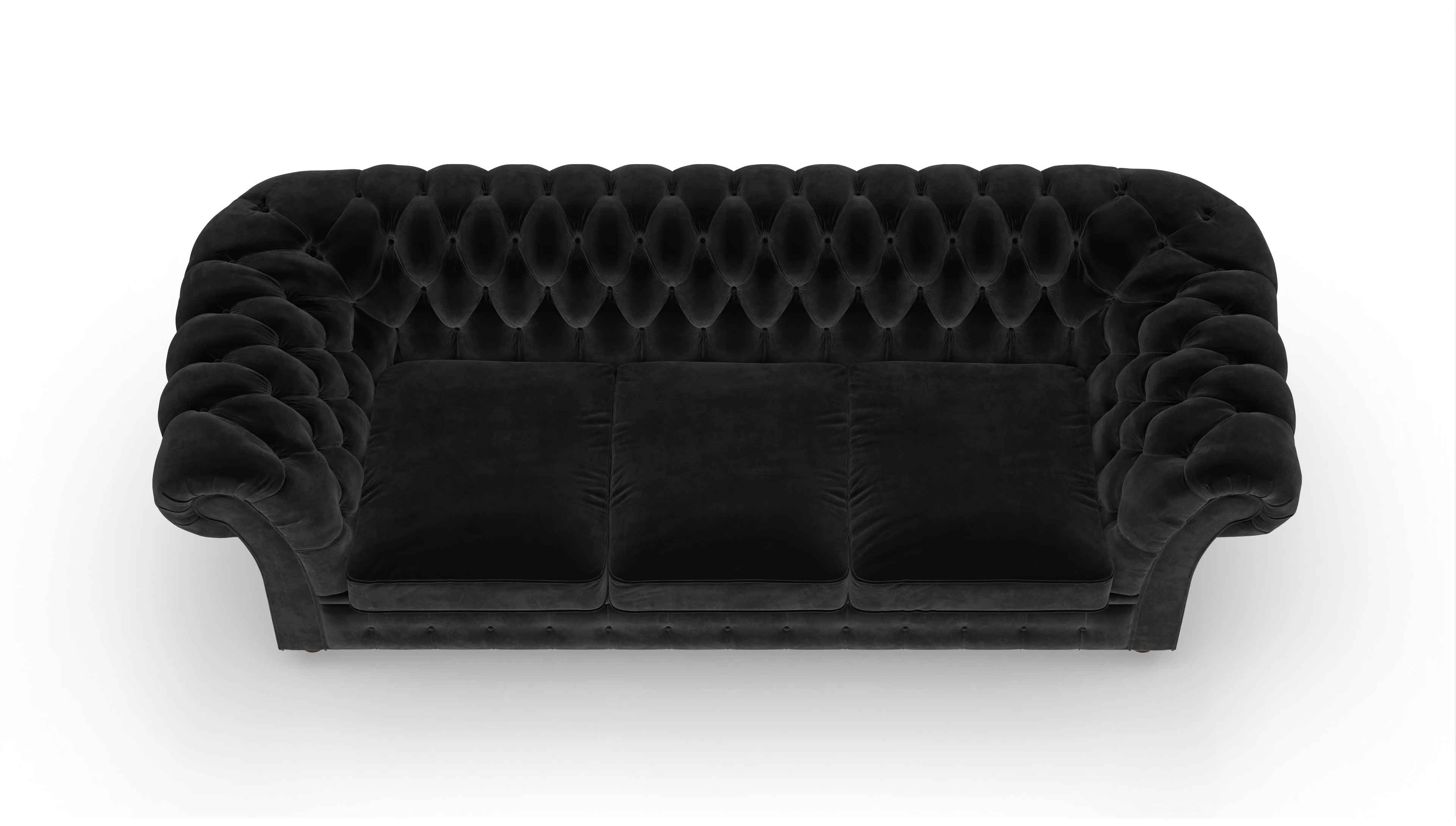 Ansicht des Produktes Duse 3-Sitzer in Samt schwarz