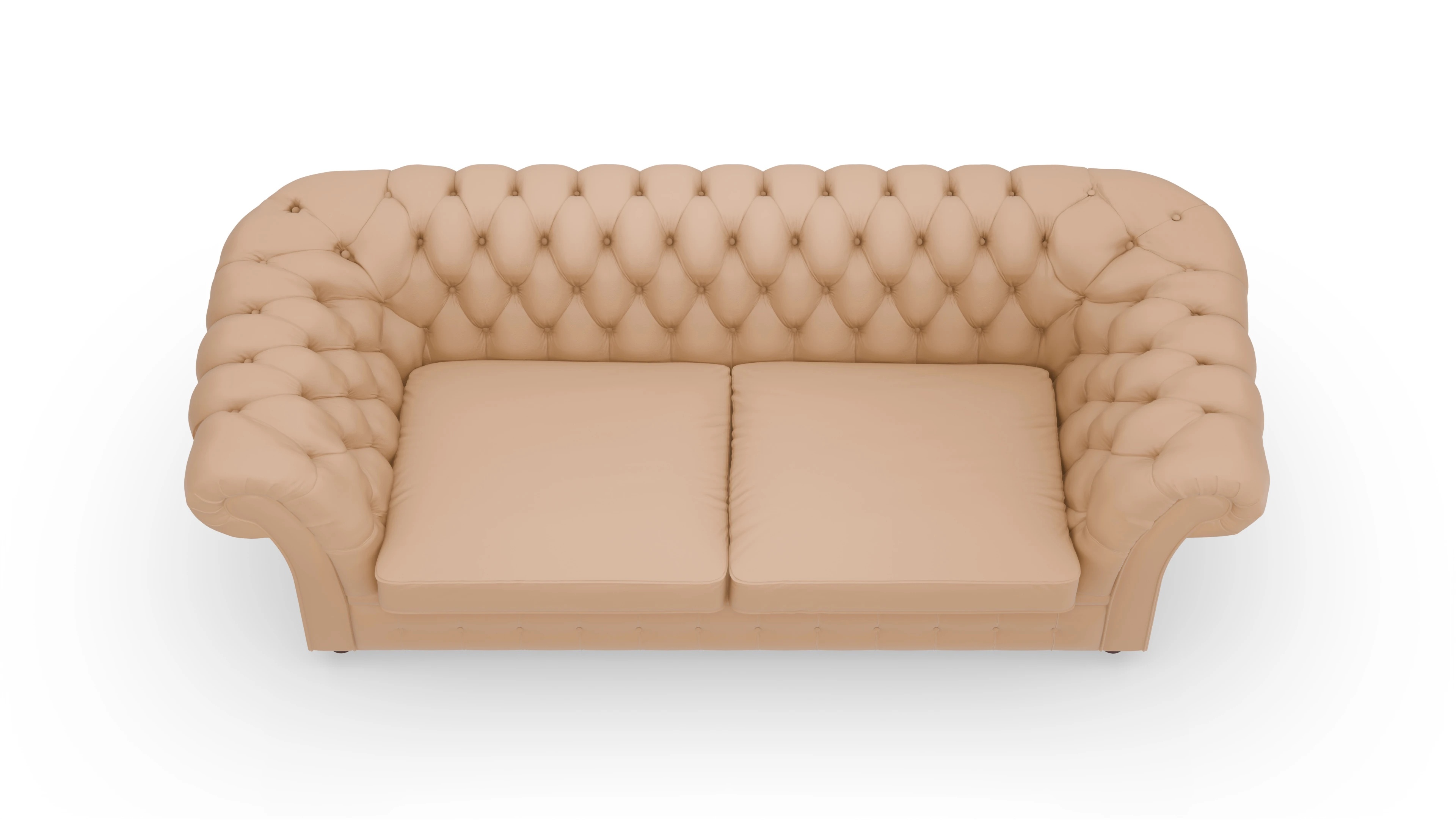 Ansicht des Produktes Duse 2,5-Sitzer in Leder beige