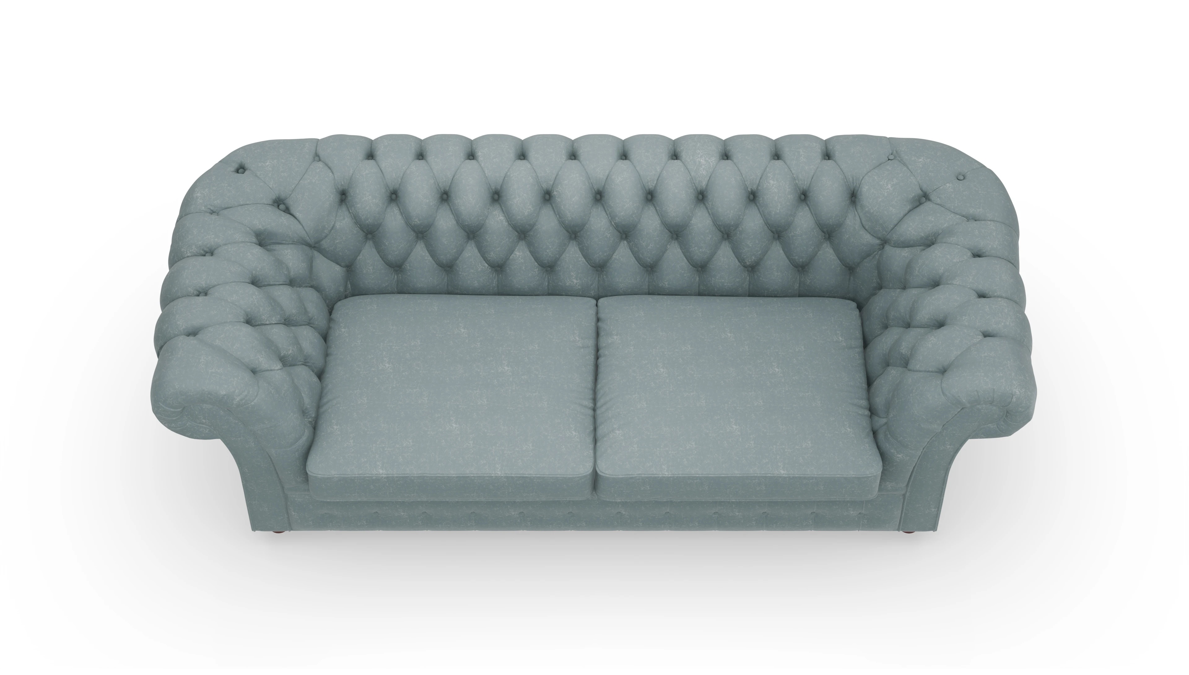 Ansicht des Produktes Duse 2,5-Sitzer in Leder blau