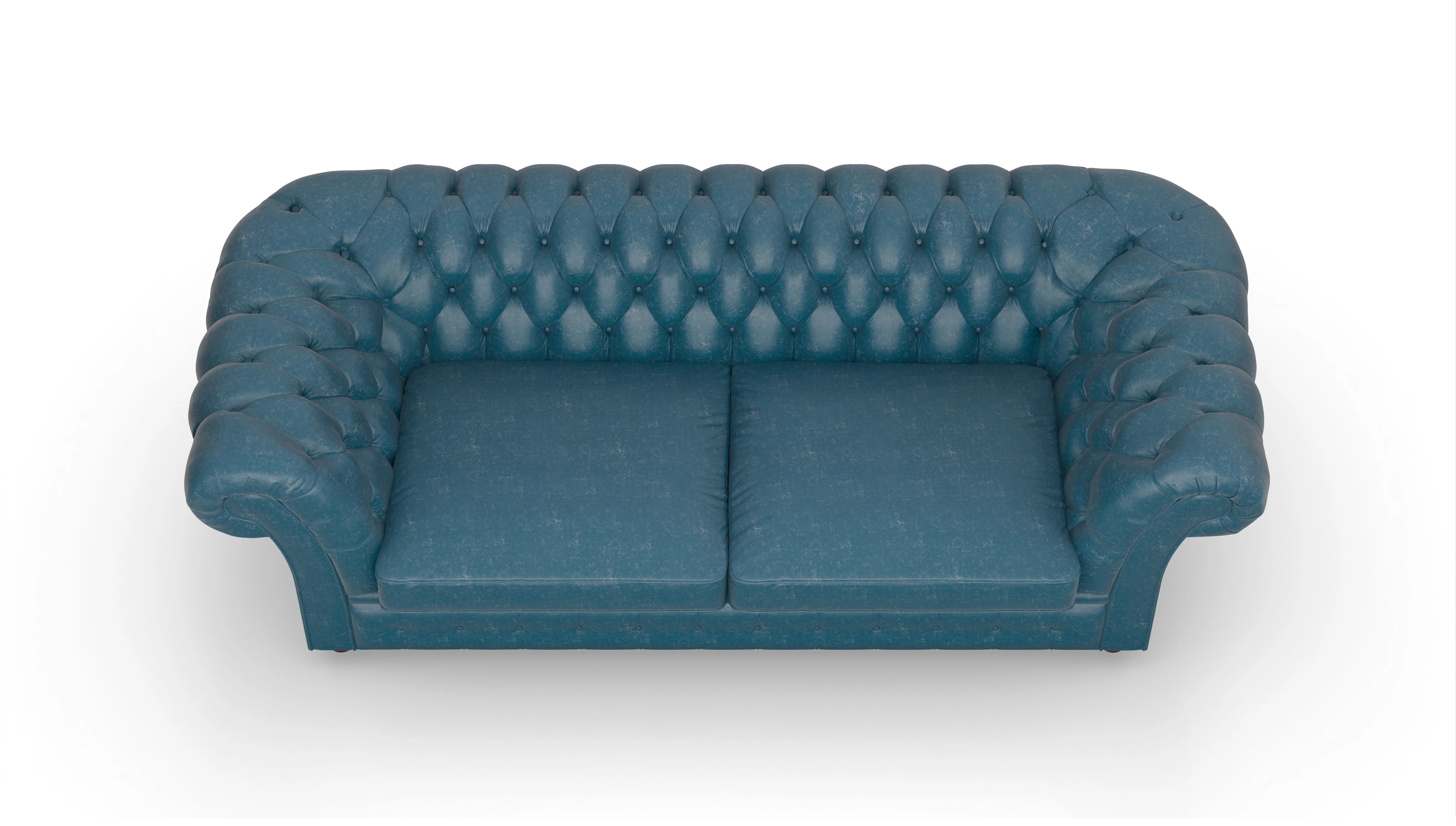 Ansicht des Produktes Duse 2,5-Sitzer in Leder blau