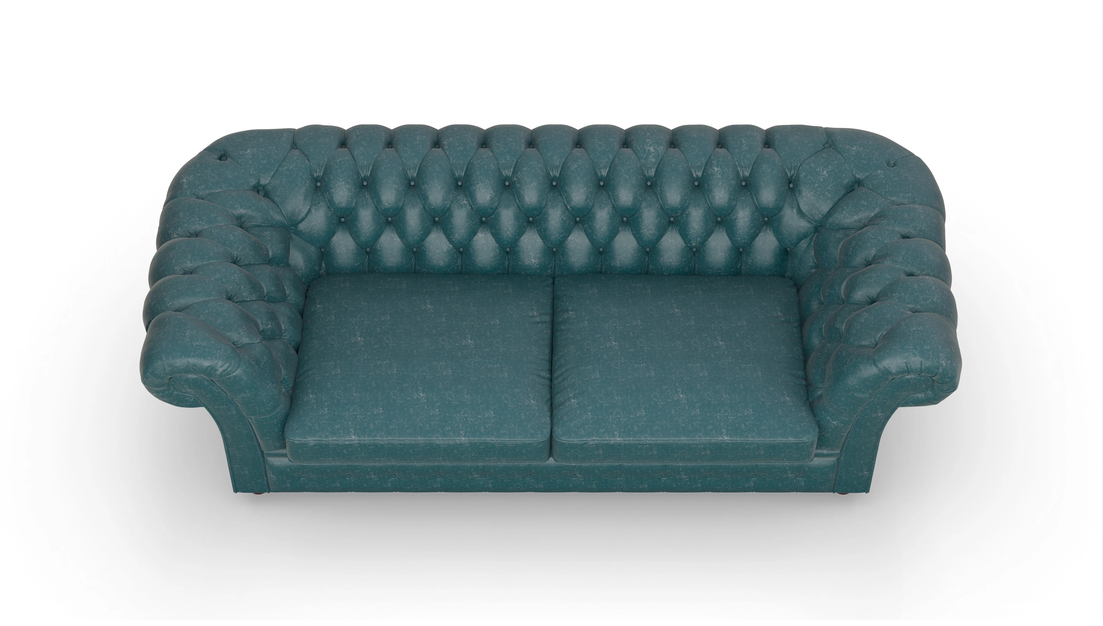 Ansicht des Produktes Duse 2,5-Sitzer in Leder blau