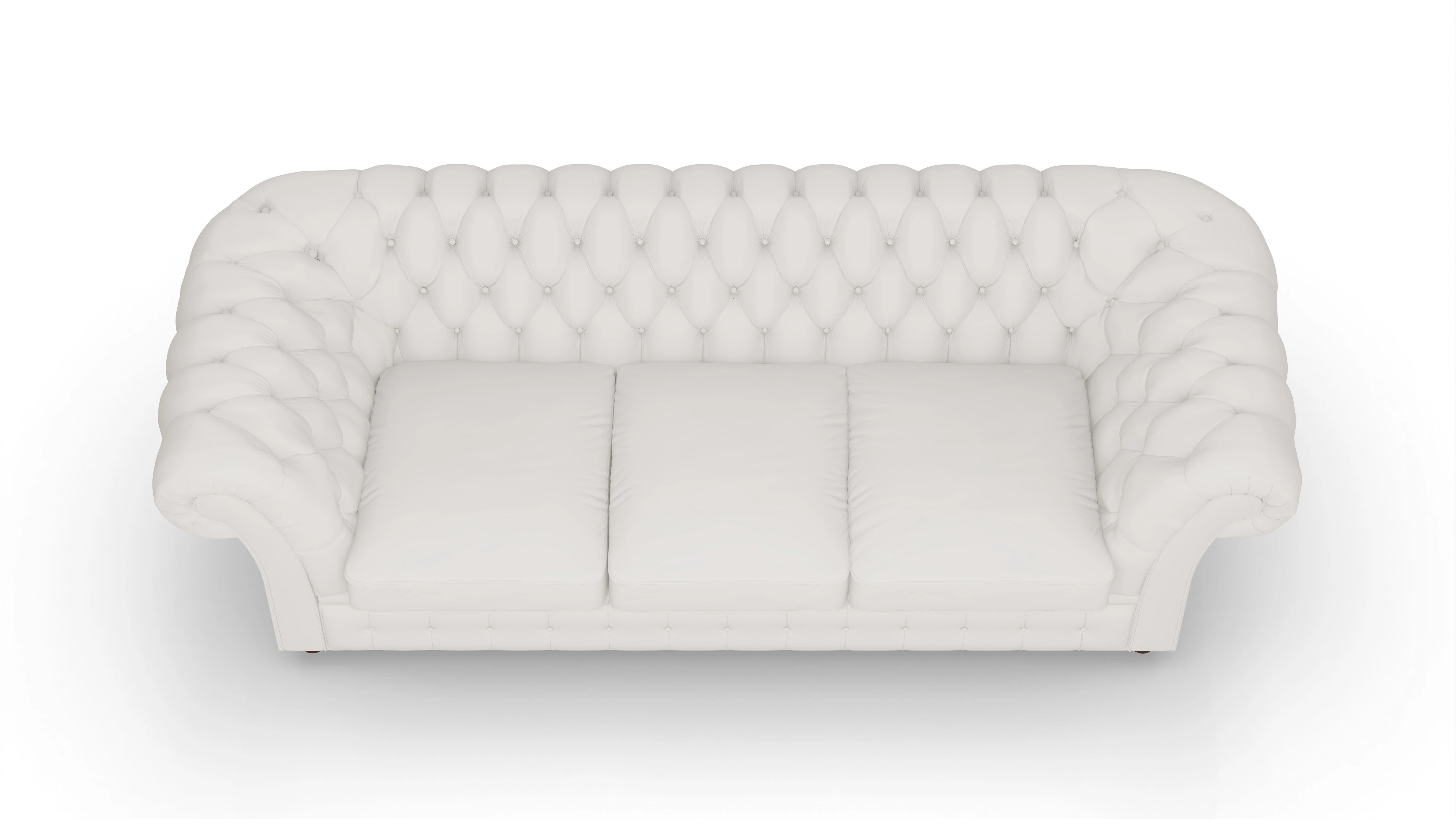 Ansicht des Produktes Duse 3-Sitzer in Leder weiß