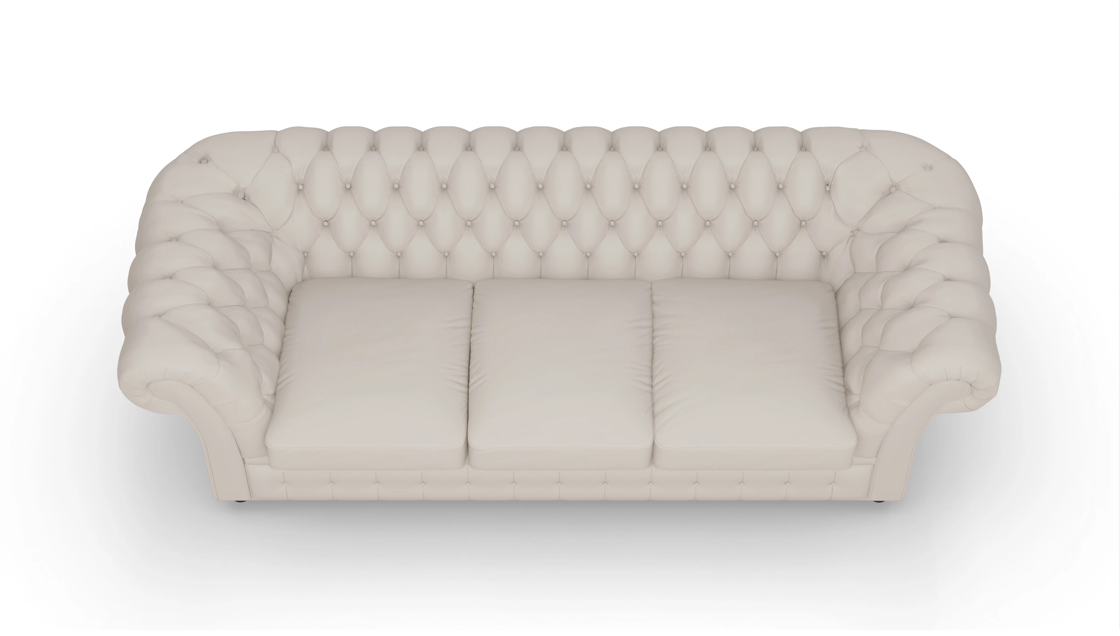 Ansicht des Produktes Duse 3-Sitzer in Leder weiß