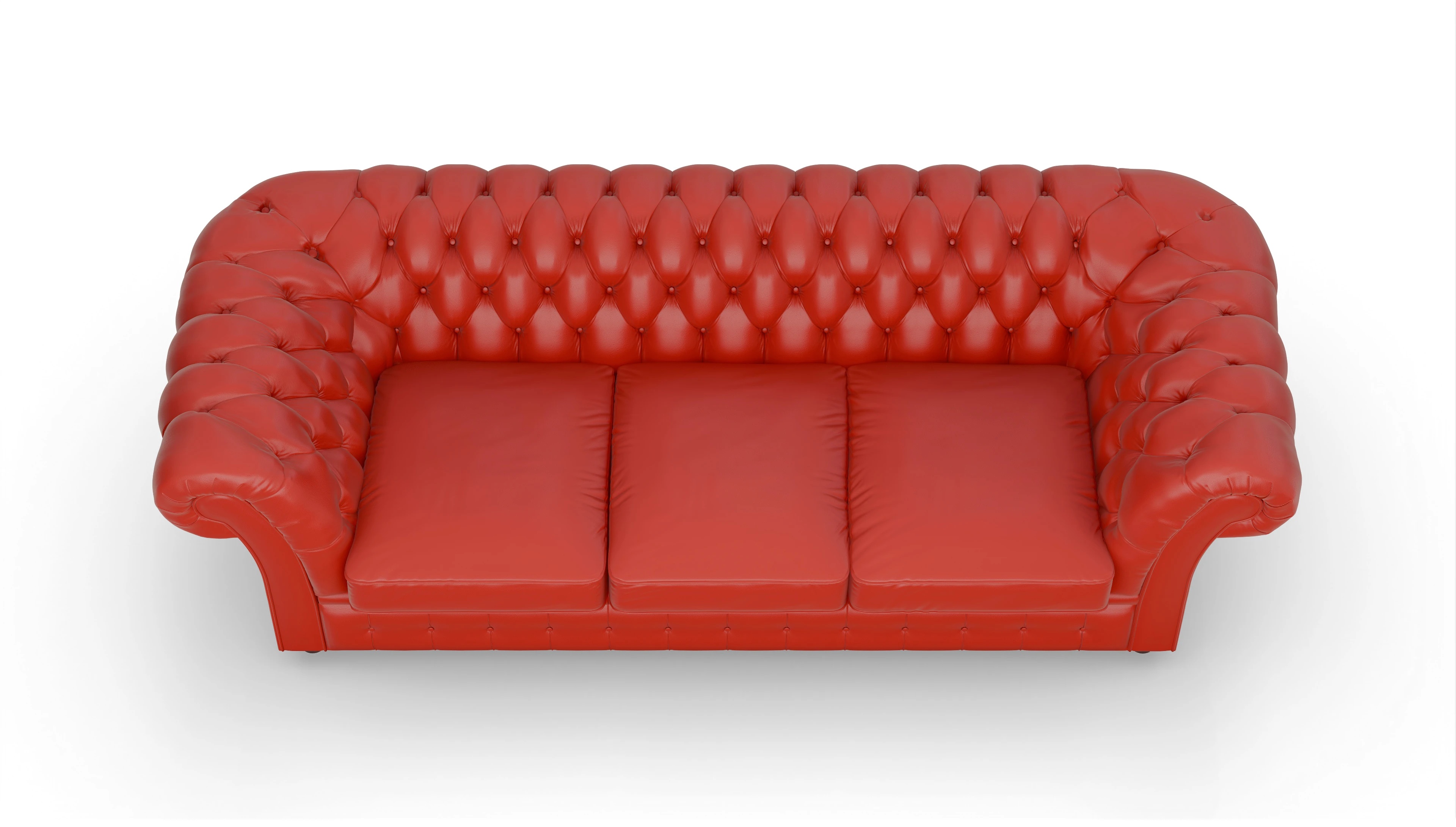 Ansicht des Produktes Duse 3-Sitzer in Leder rot