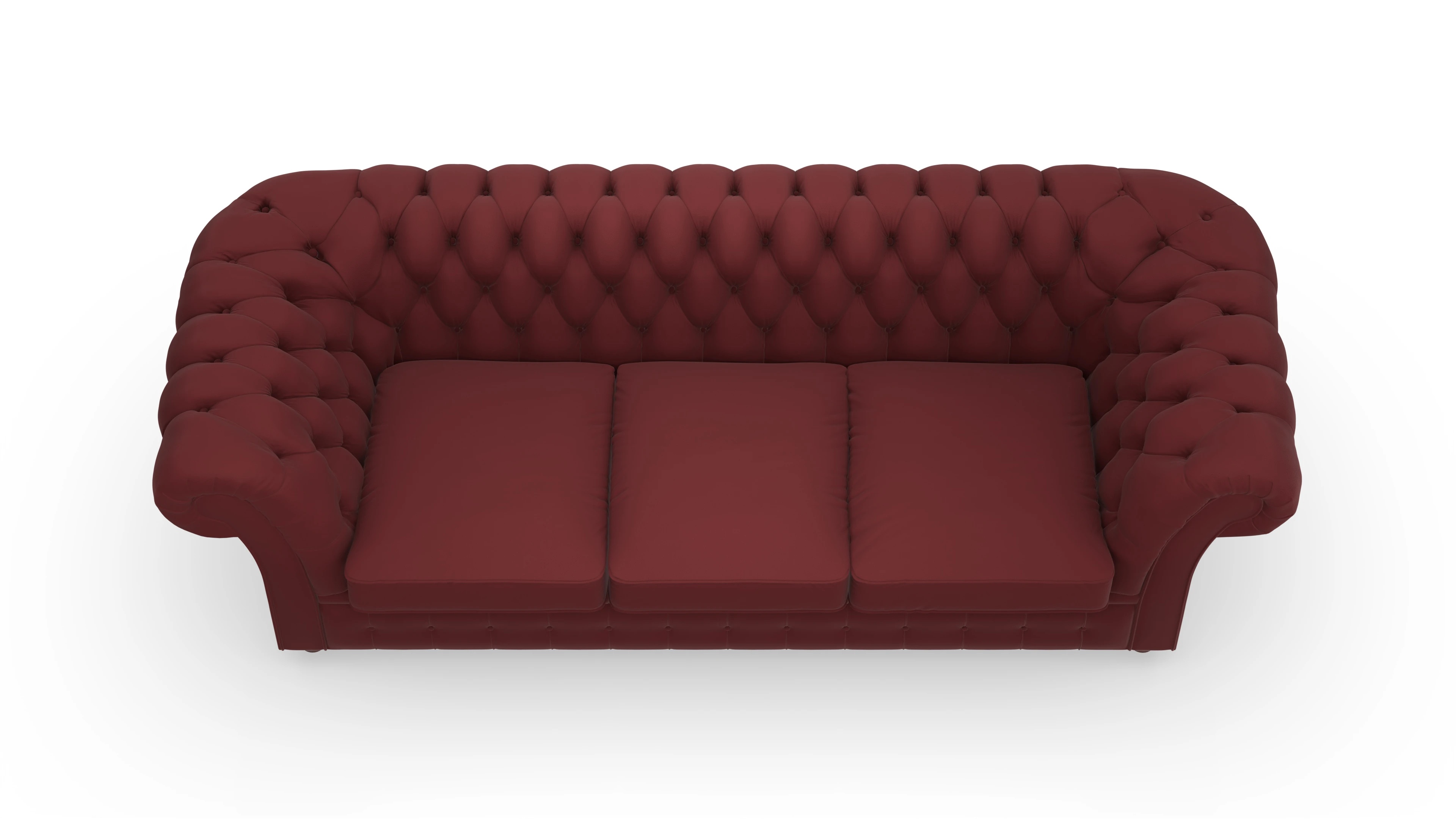 Ansicht des Produktes Duse 3-Sitzer in Leder rot