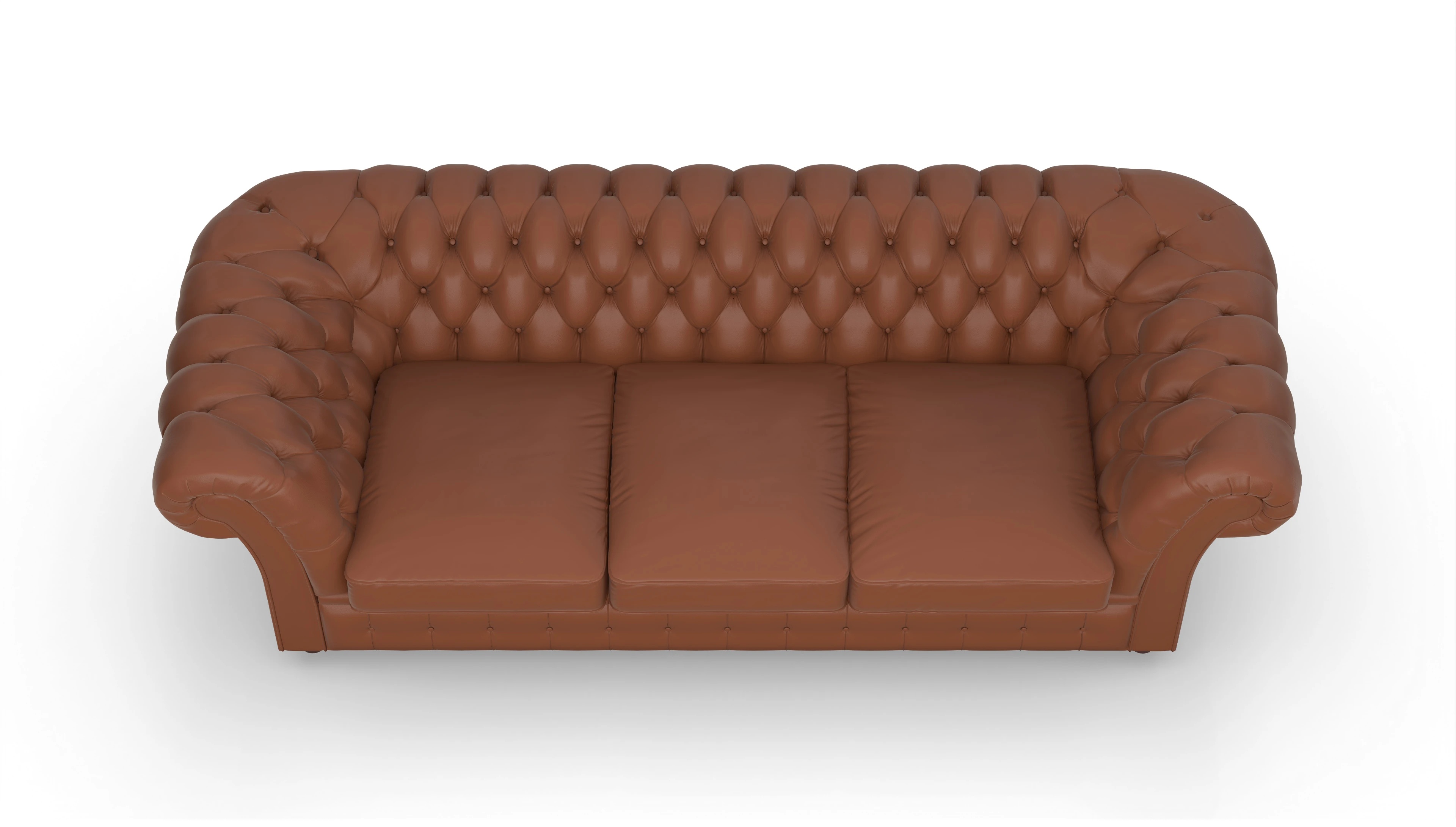 Ansicht des Produktes Duse 3-Sitzer in Leder braun