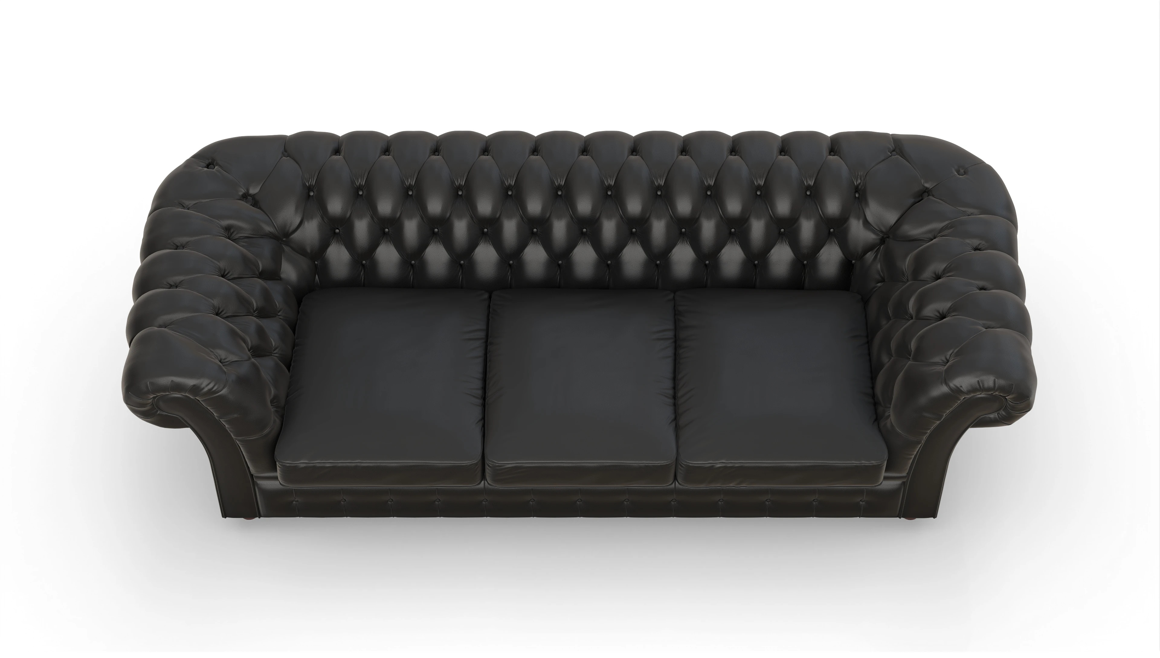 Ansicht des Produktes Duse 3-Sitzer in Leder schwarz