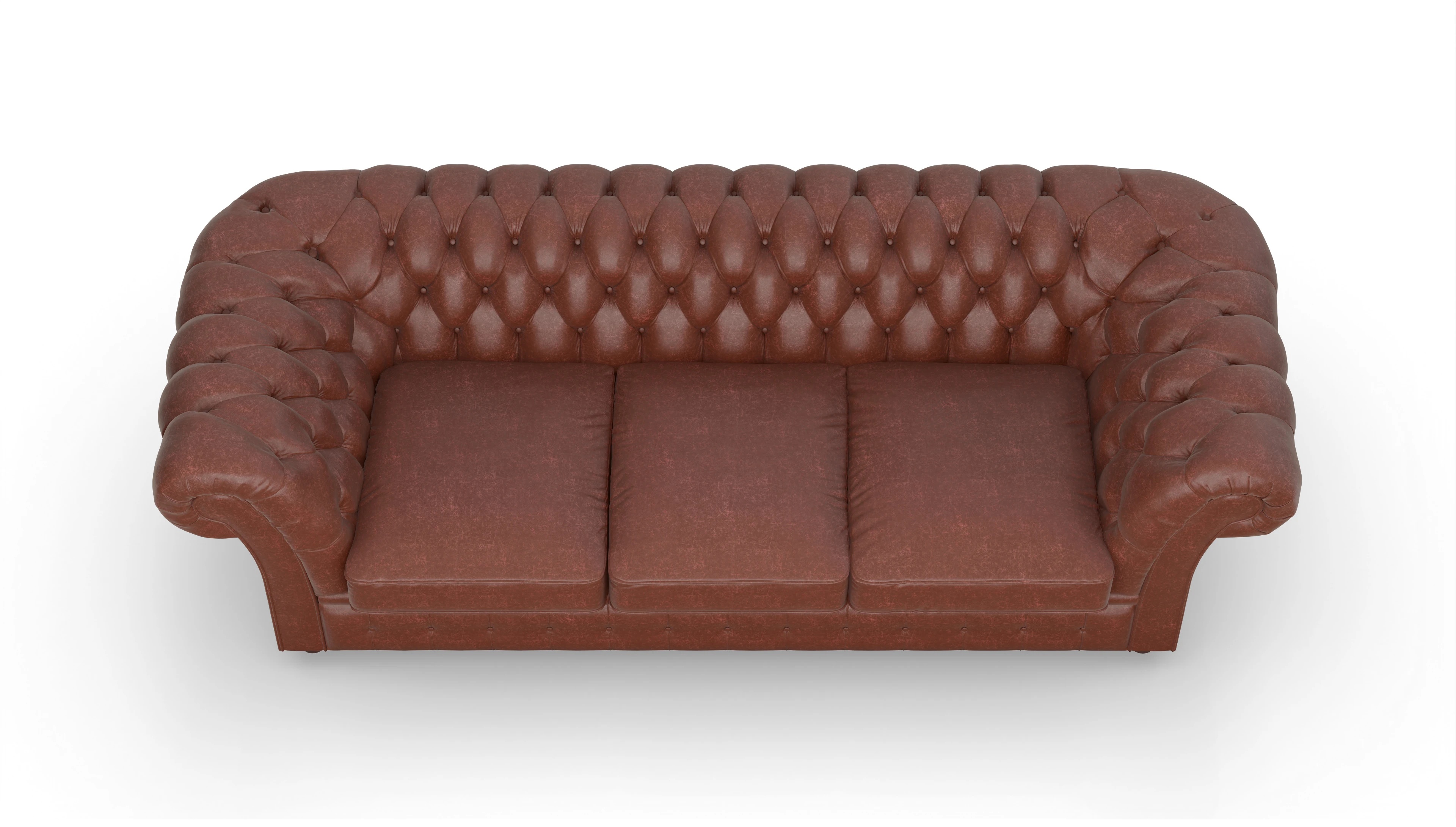 Ansicht des Produktes Duse 3-Sitzer in Leder rot